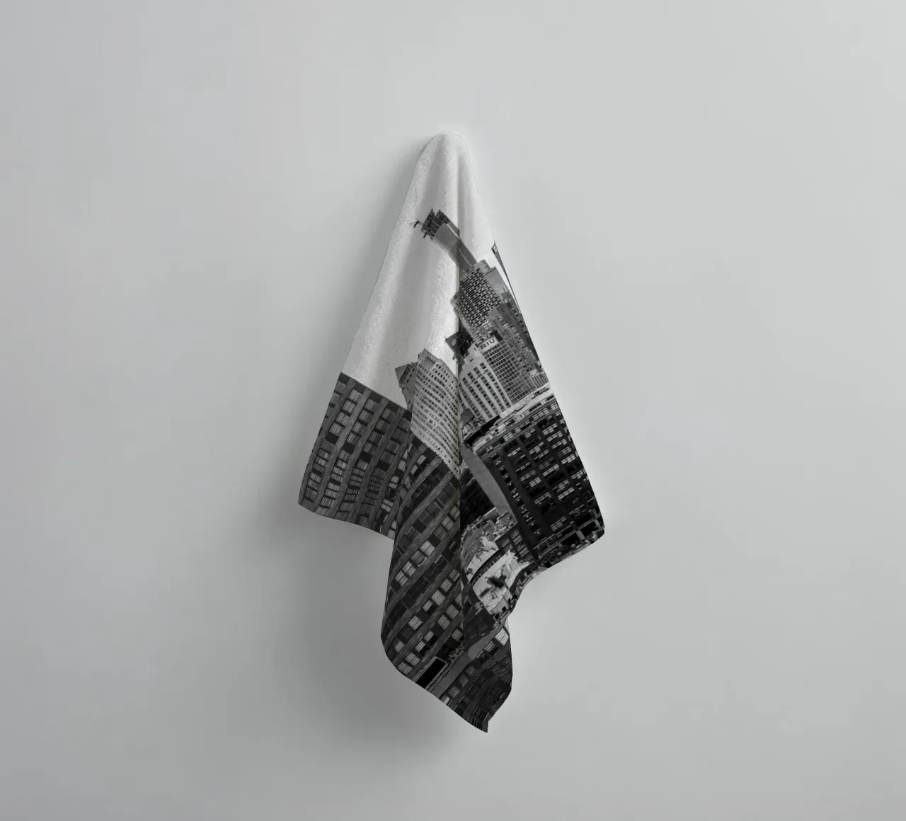 Manhattan liefde B&W kunst badhanddoek van Carinaprint
