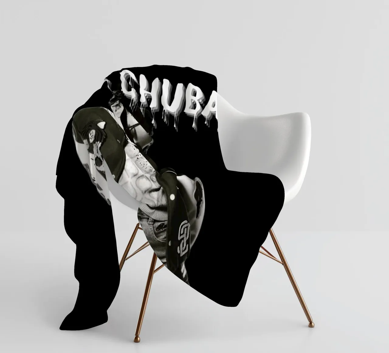 Monochrome Cool V coperta in pile da vintage