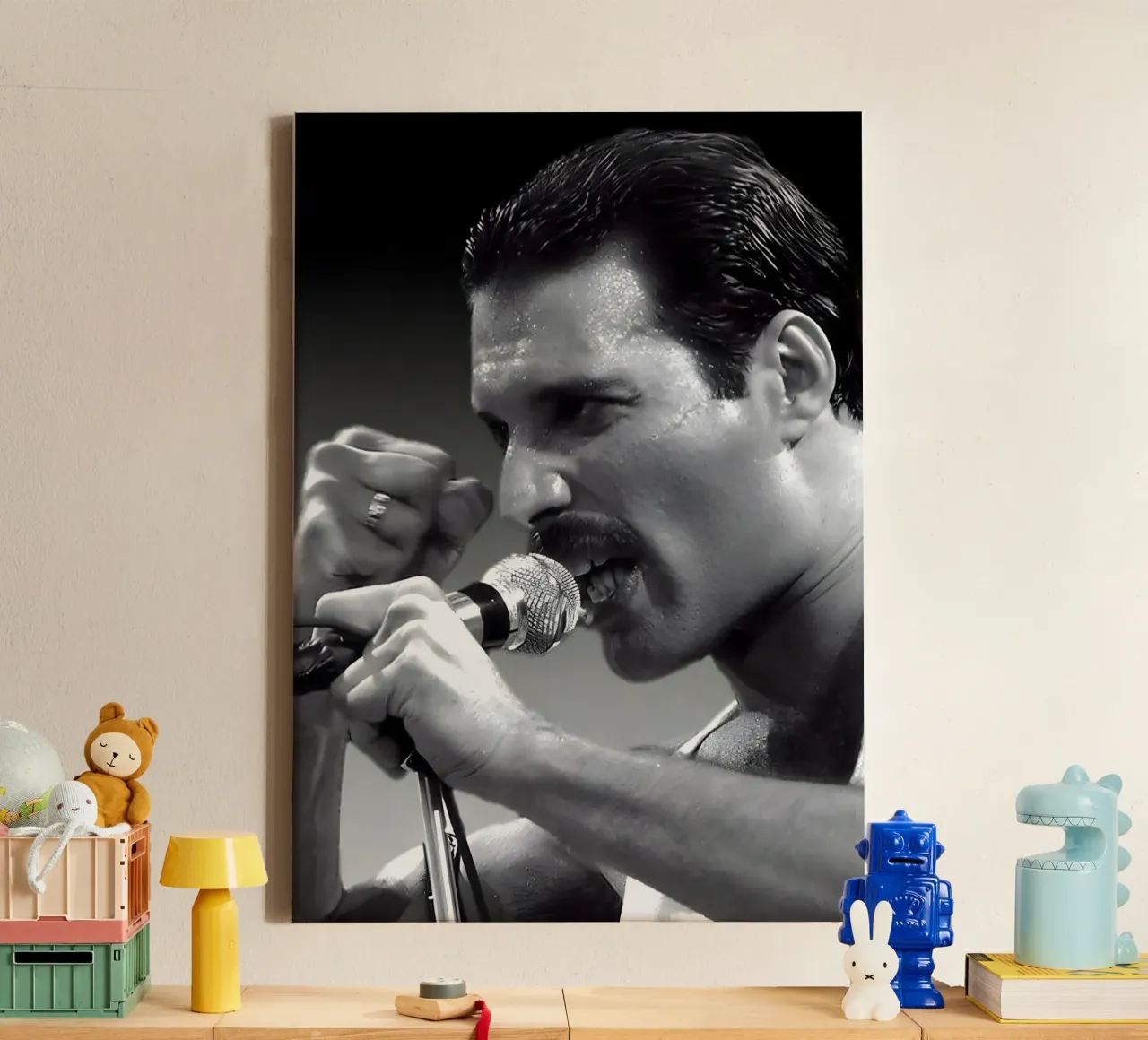 Freddie Mercury tela da Type & Tape