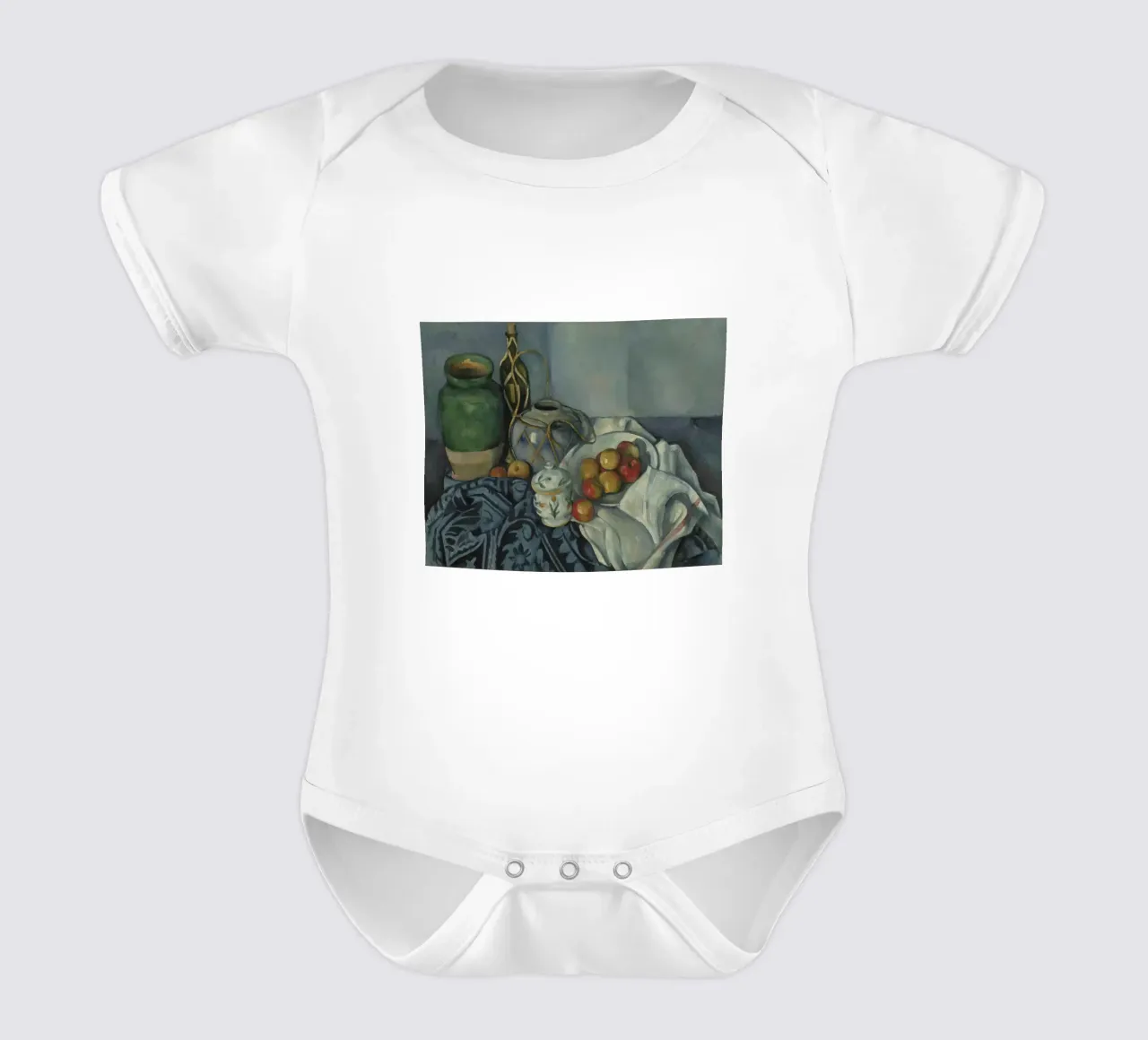 Paul Cézanne - Stilleben mit Äpfeln Kurzarm Babybody von William Store