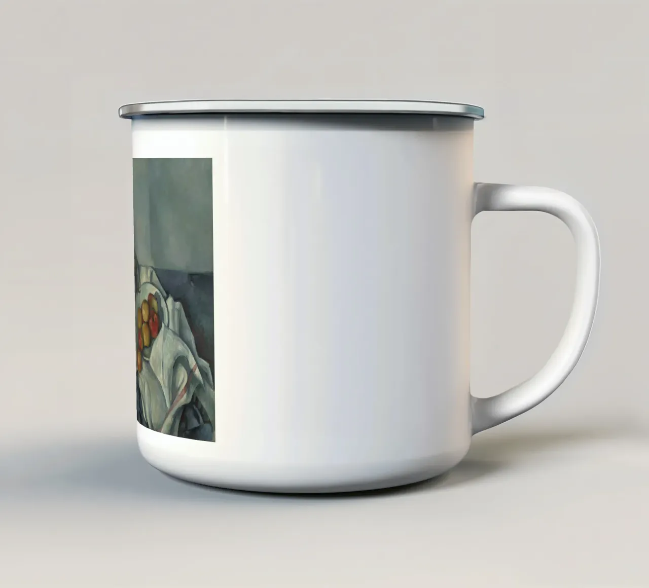 Paul Cézanne - Natura morta con mele tazza in smalto da William Store