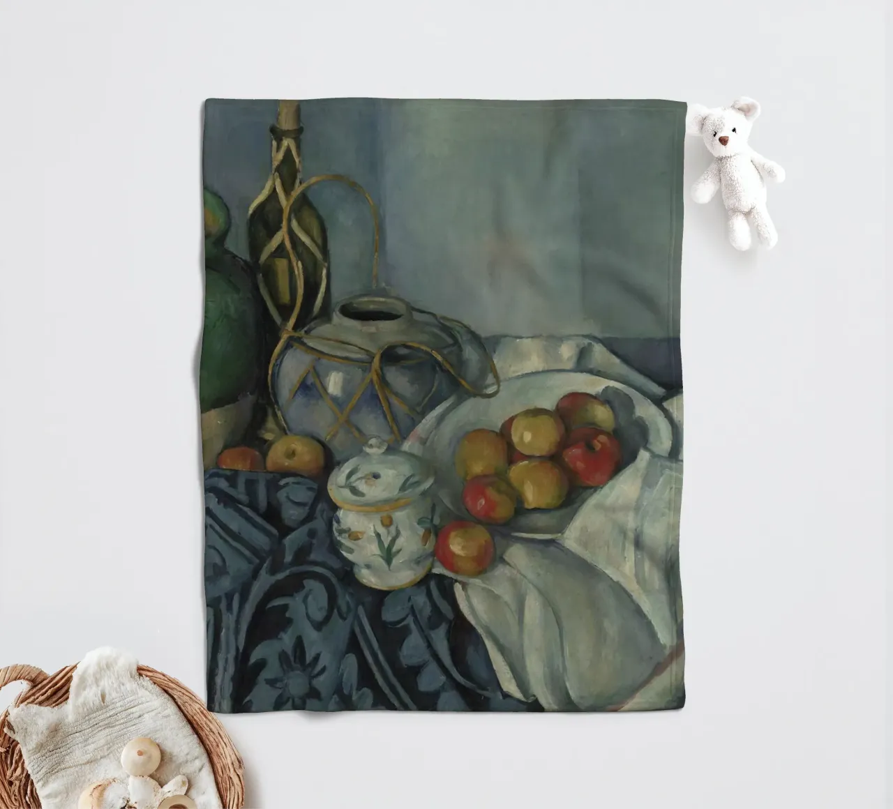 Paul Cézanne - Still Life with Apples fleece blanket by William Store