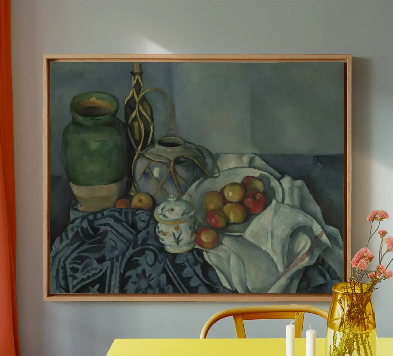 Paul Cézanne - Still Life with Apples canvas with Floater frame by William Store