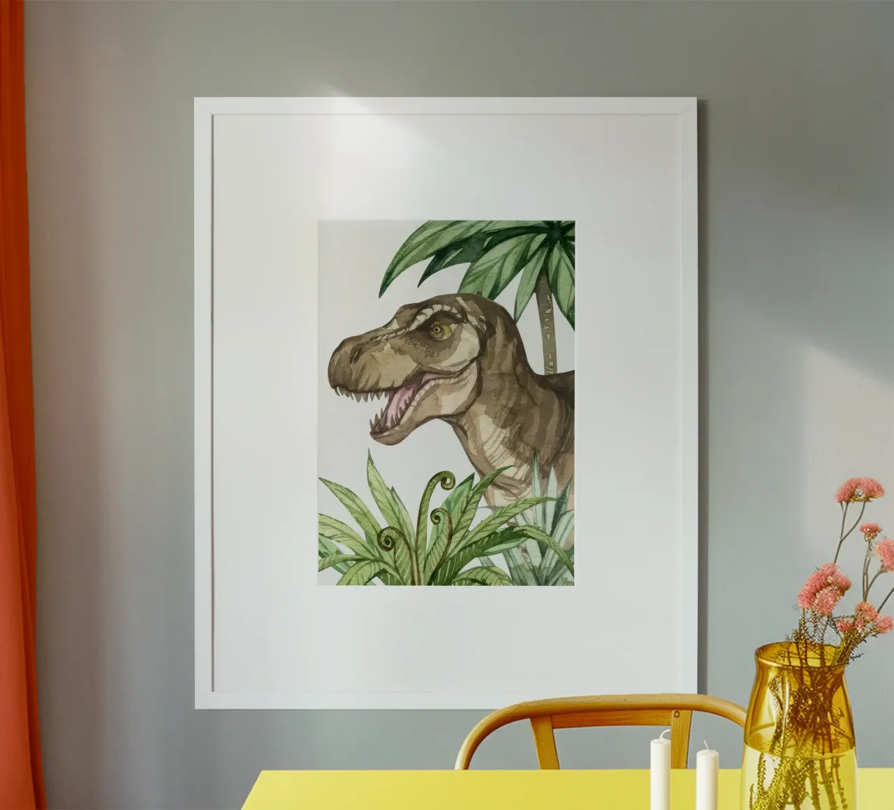T- Rex Hunt carta hahnemühle da Panait Ivascu