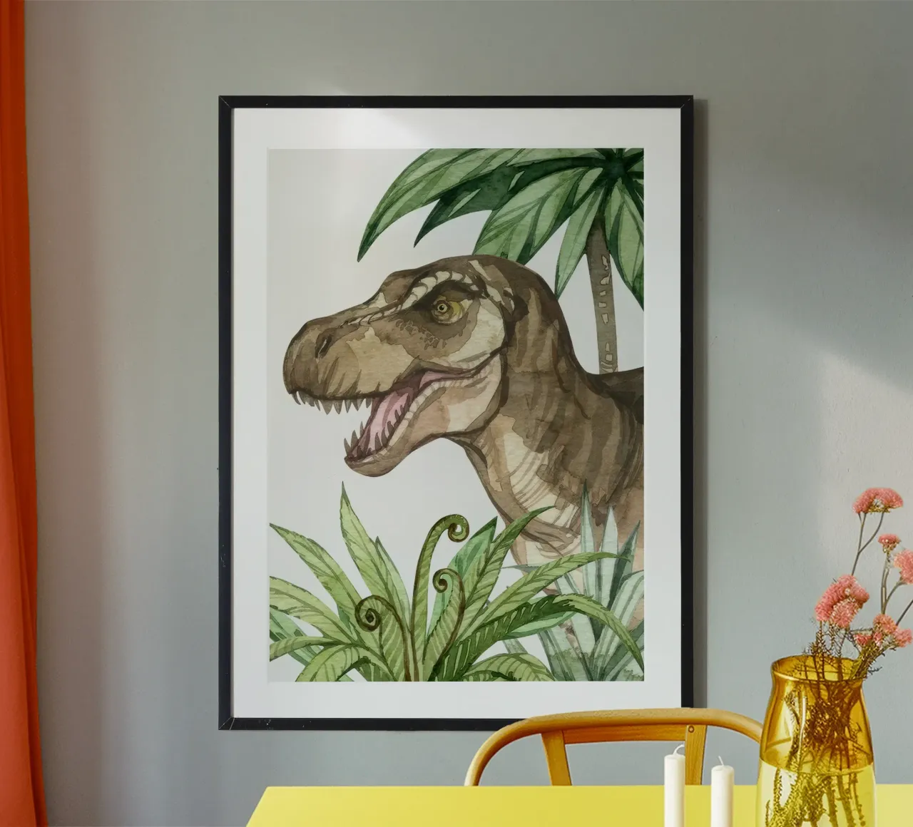 T- Rex Hunt carta hahnemühle da Panait Ivascu