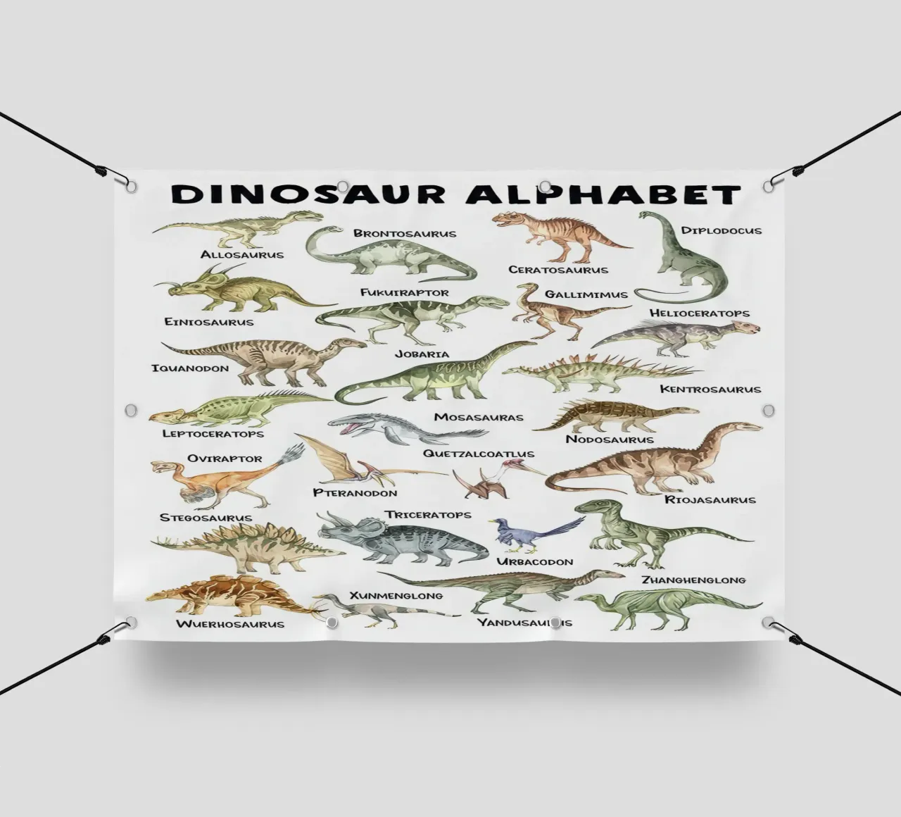 Alfabeto di DinoSAurus 1.3 telo in pvc da Panait Ivascu