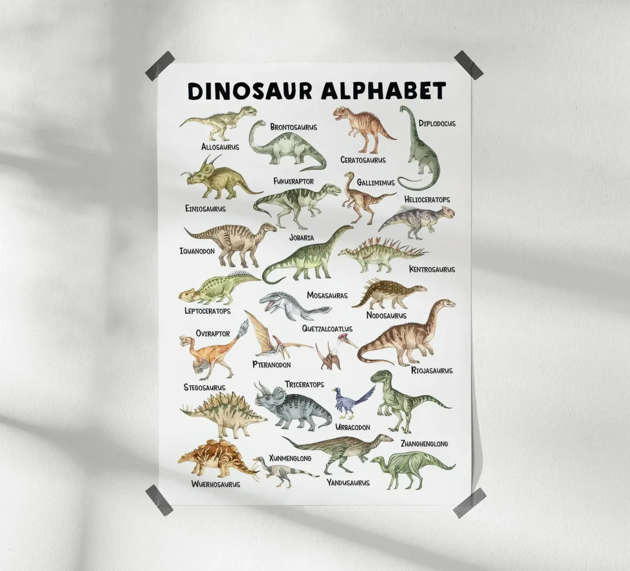 Alfabeto di DinoSAurus 1.3 carta hahnemühle da Panait Ivascu