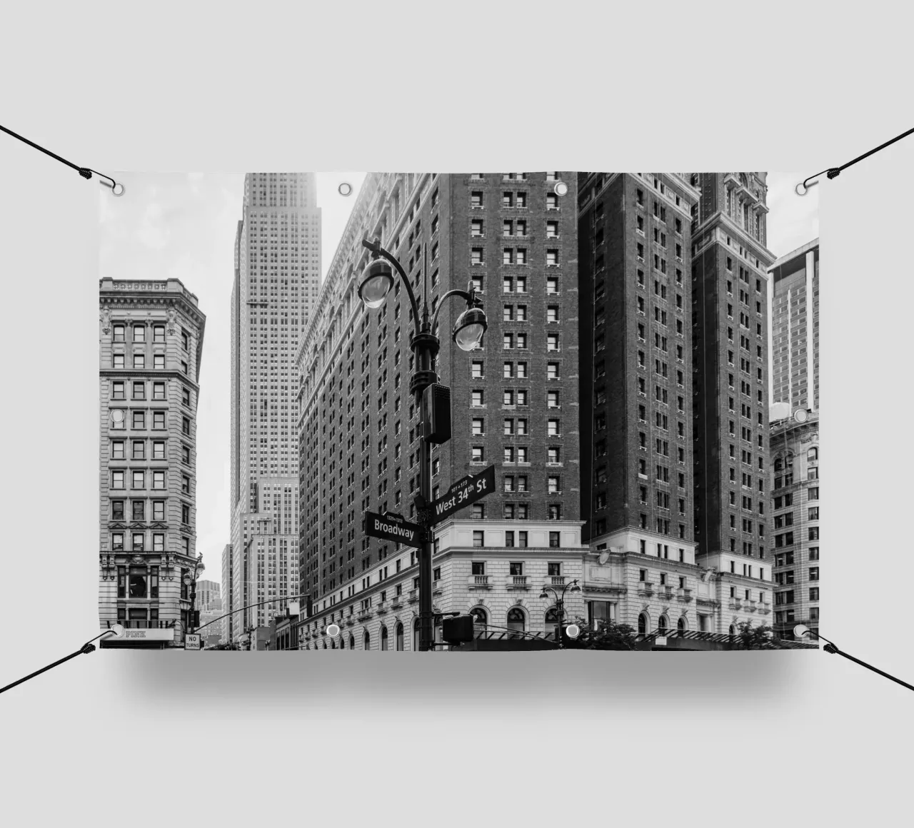 Vita di città Broadway NYC B&N telo in pvc da Carinaprint