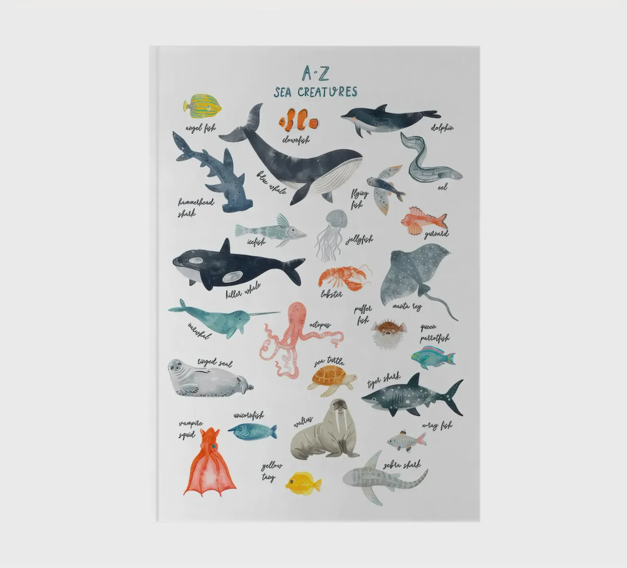 A-Z Creature notebook by Panait Ivascu