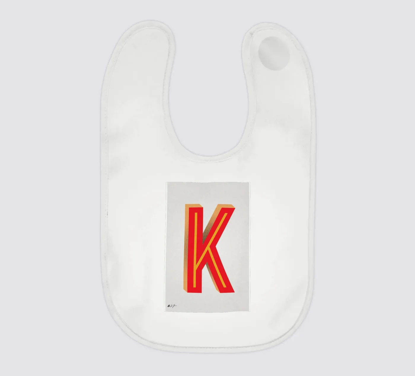 K baby bib by Andreas Jarner