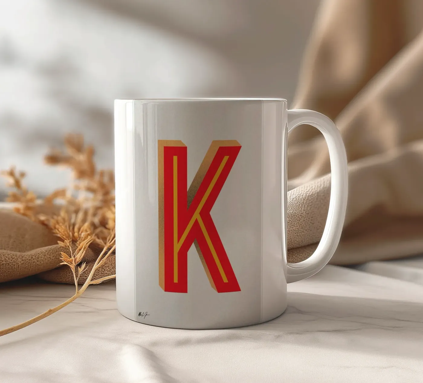 K ceramic mug by Andreas Jarner