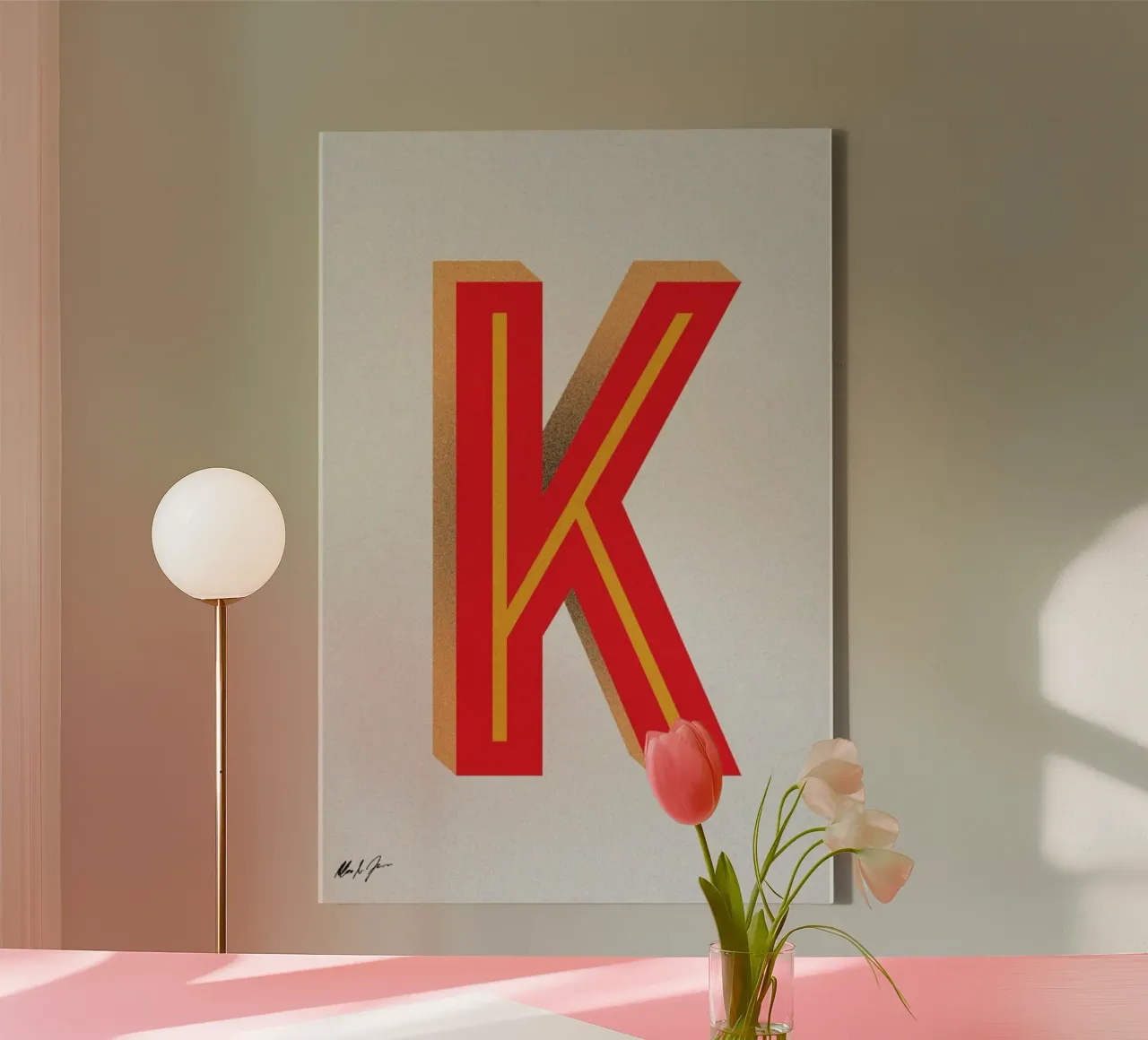 K canvas van Andreas Jarner