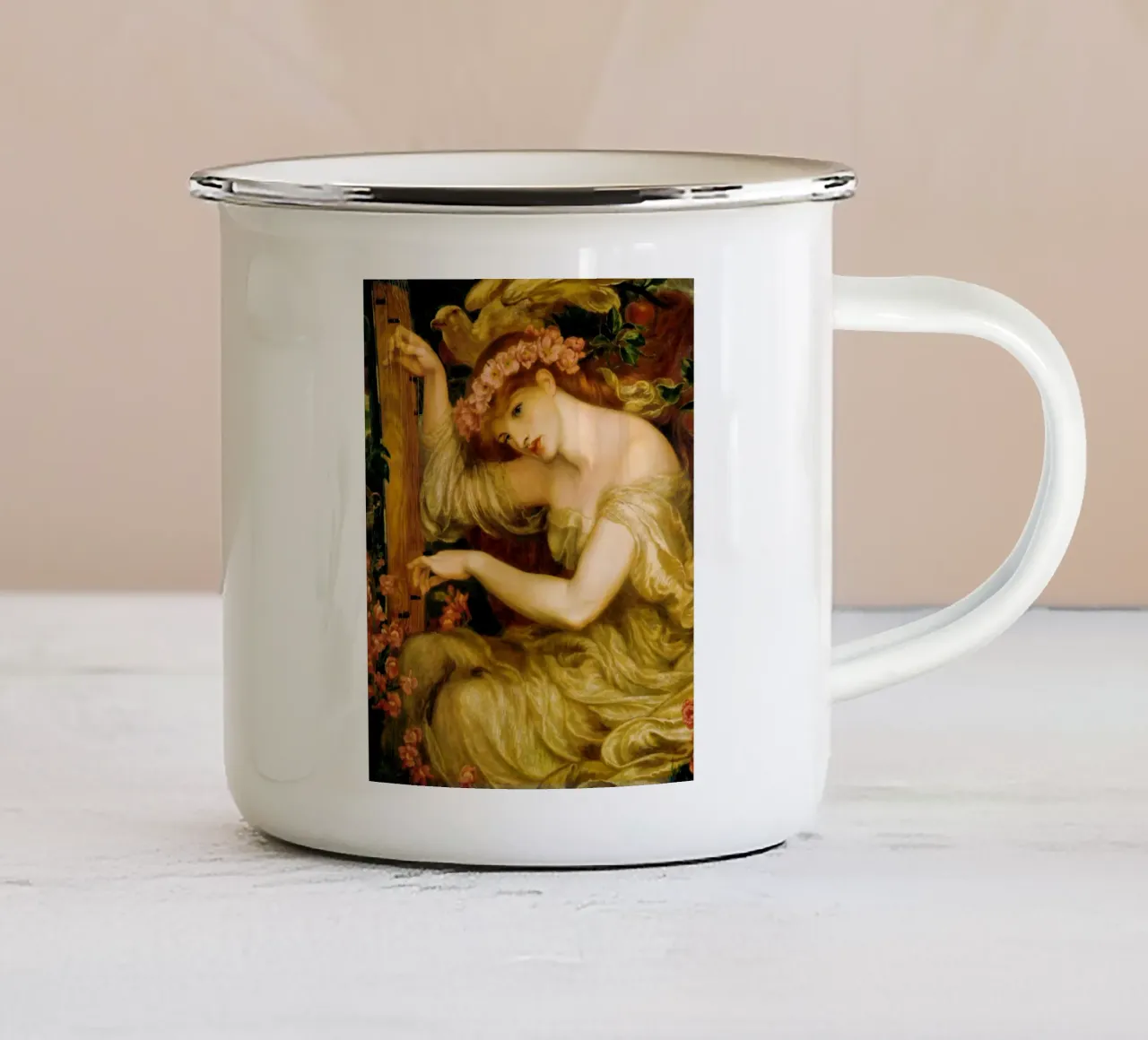 Dante Gabriel Rossetti - A Sea Spell tazza in smalto da Timeless Artworks