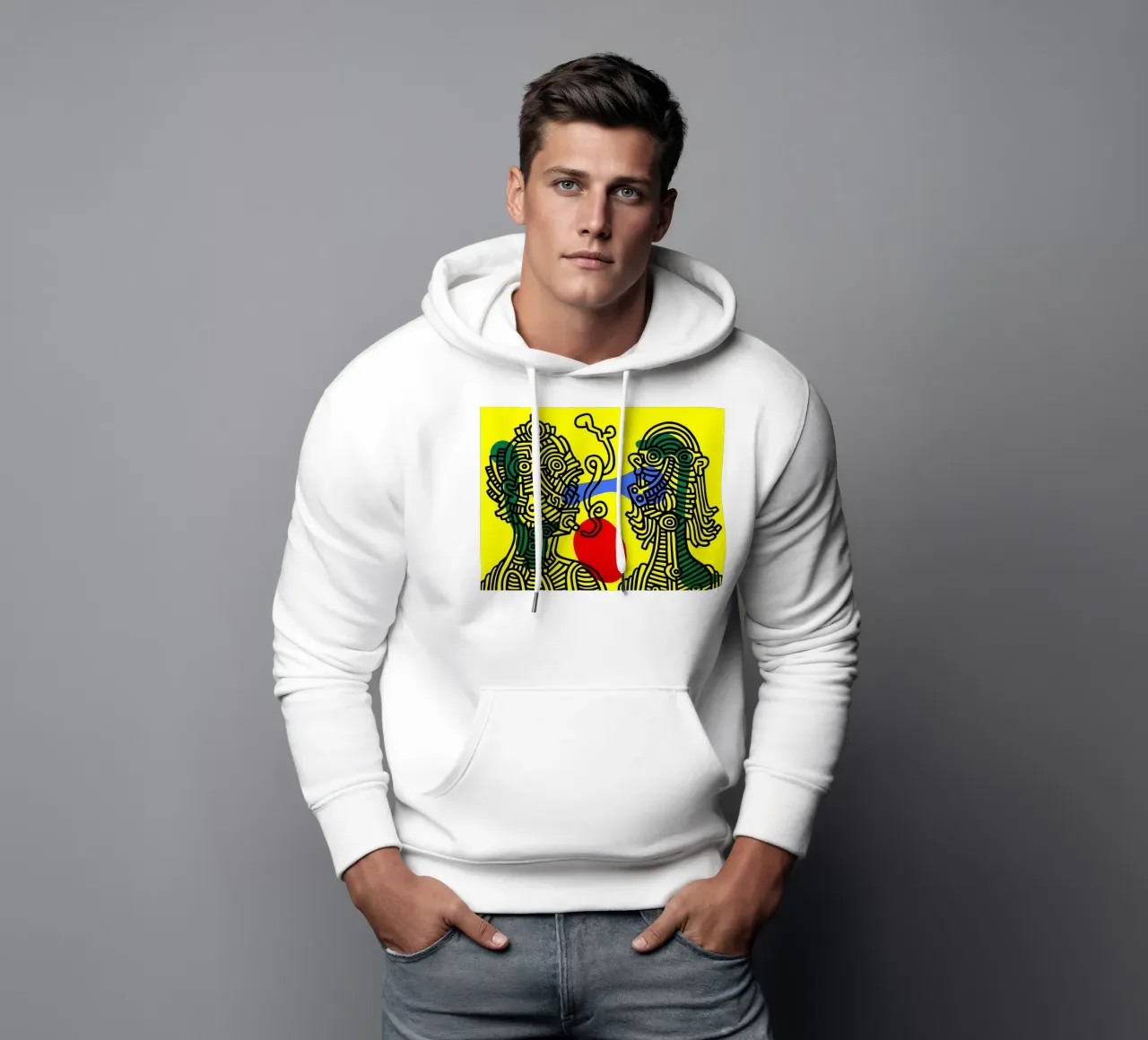 Keith Haring arte 1 felpa con cappuccio da domherrick1