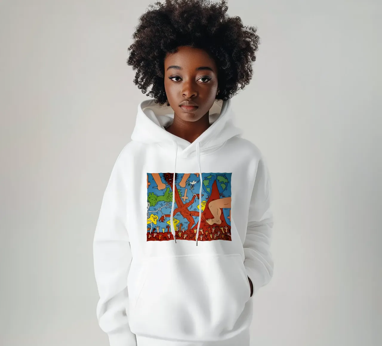 Keith Haring arte 4 felpa con cappuccio da domherrick1