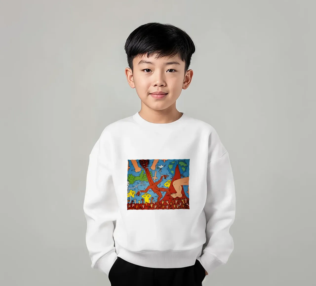 Keith Haring arte 4 felpa bambino da domherrick1