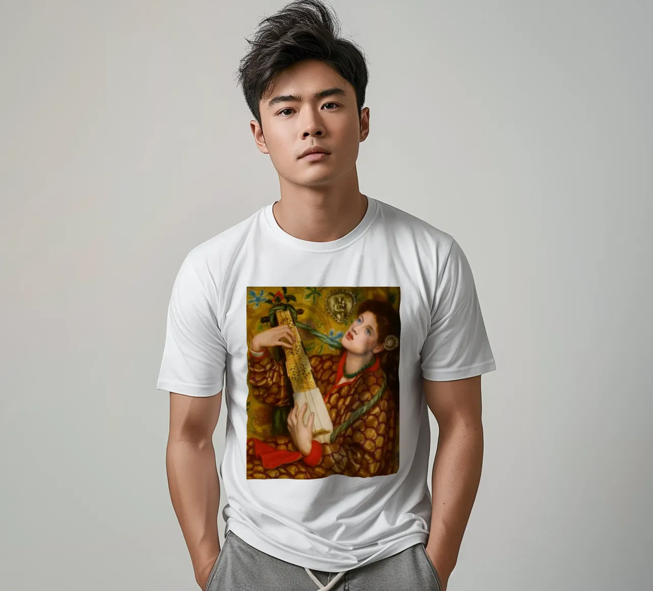 Dante Gabriel Rossetti - Cuento de Navidad camiseta de Timeless Artworks