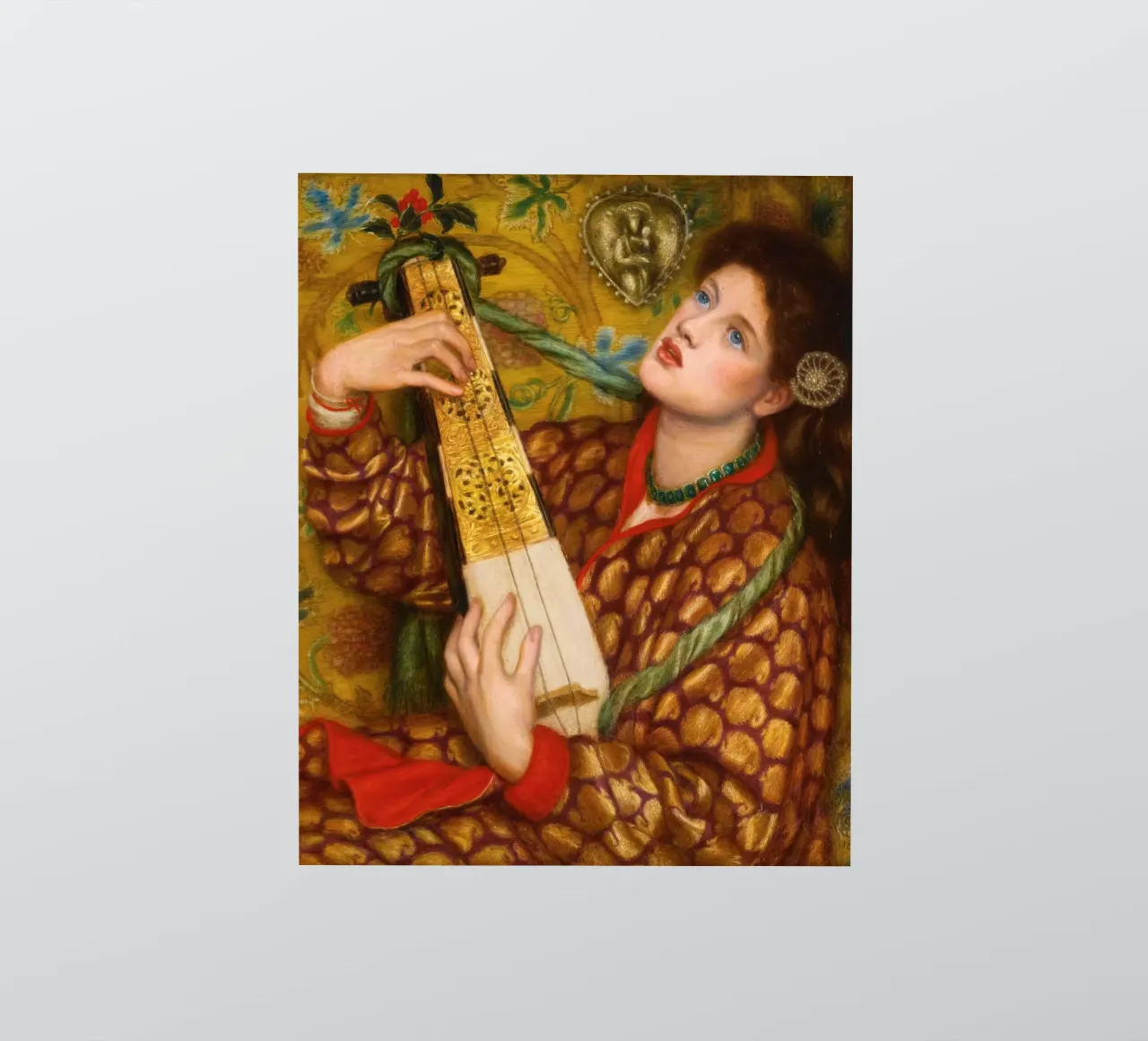 Dante Gabriel Rossetti - Cuento de Navidad pegatina de Timeless Artworks
