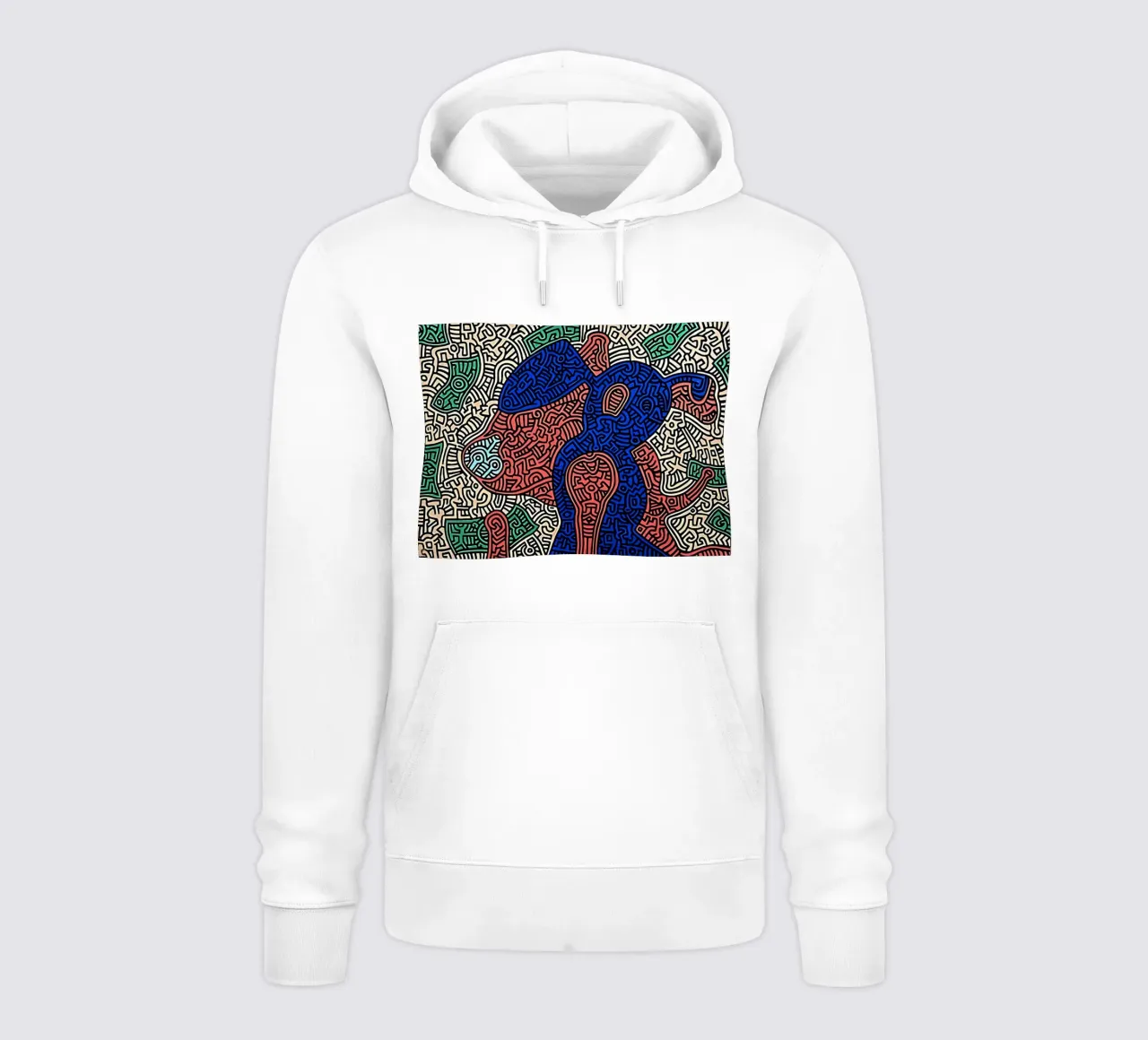 Keith Haring arte 7 felpa con cappuccio da domherrick1