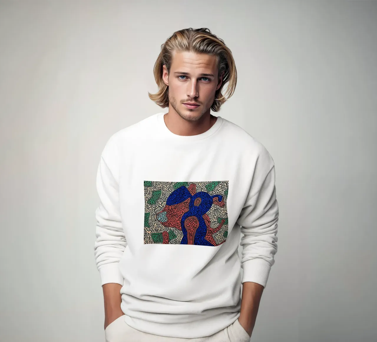Keith Haring arte 7 felpa da domherrick1