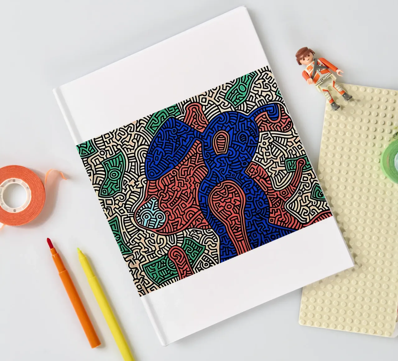 Keith Haring art 7 notebook by domherrick1