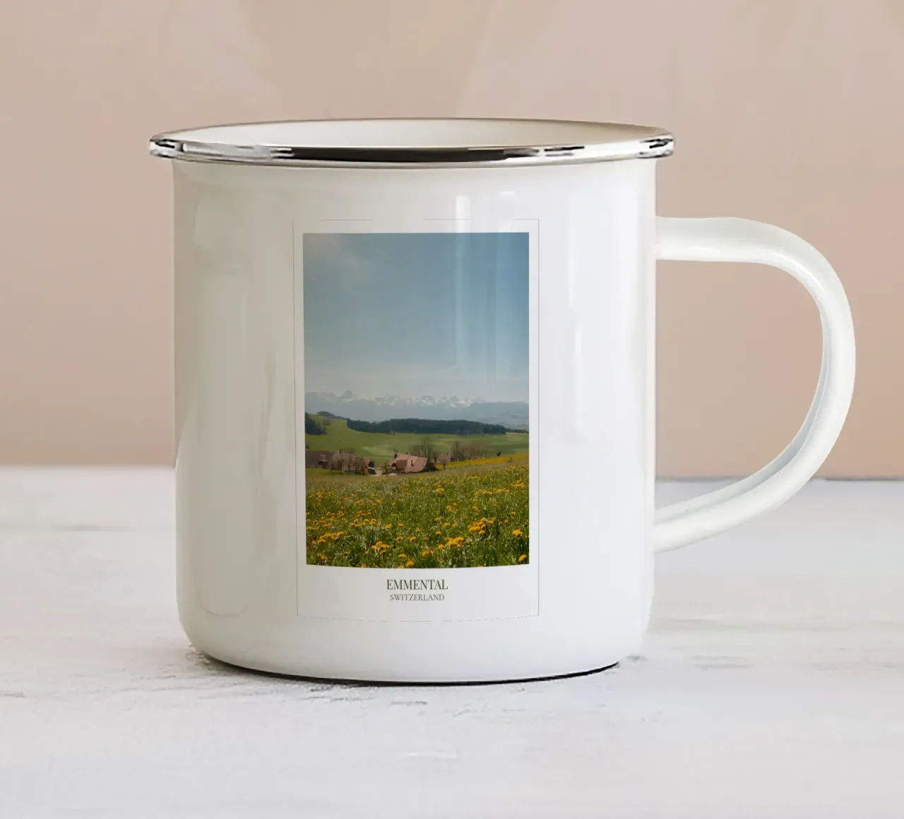 Emmental: Switzerland tazza in smalto da FujiFrames