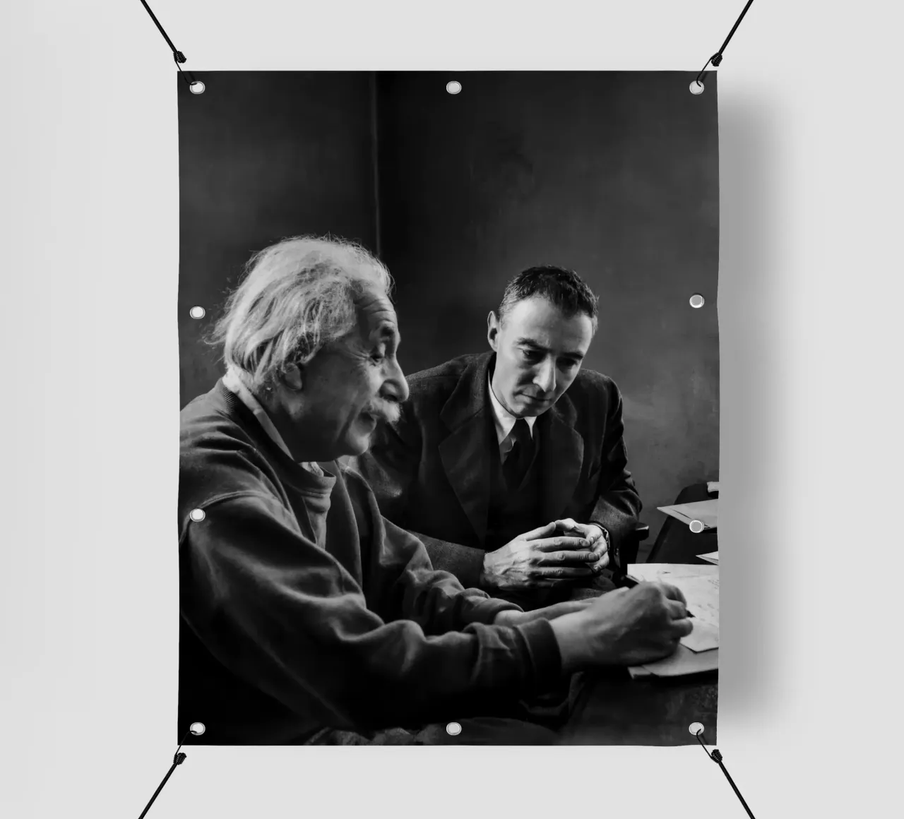 Einstein e Oppenheimer telo in pvc da vintgeseyn