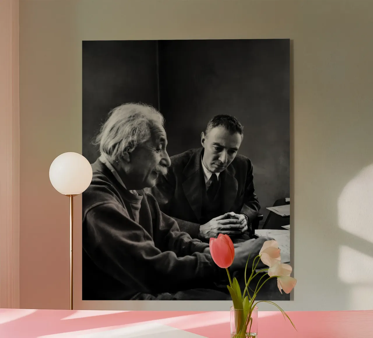 Einstein e Oppenheimer plexiglass da vintgeseyn