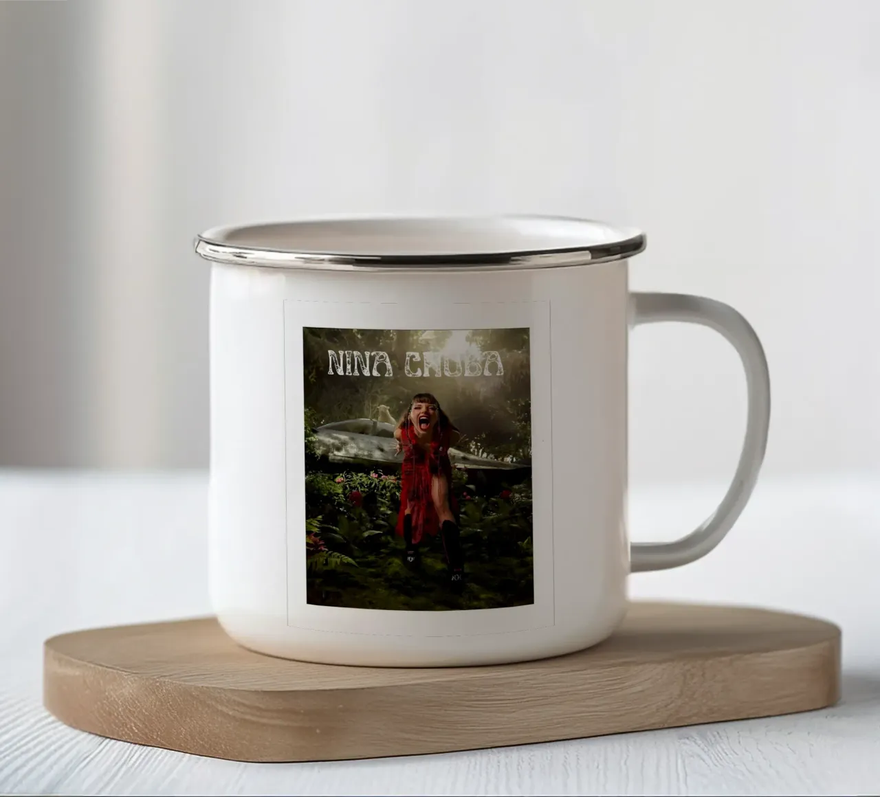 Relitti e ruggiti tazza in smalto da vintage