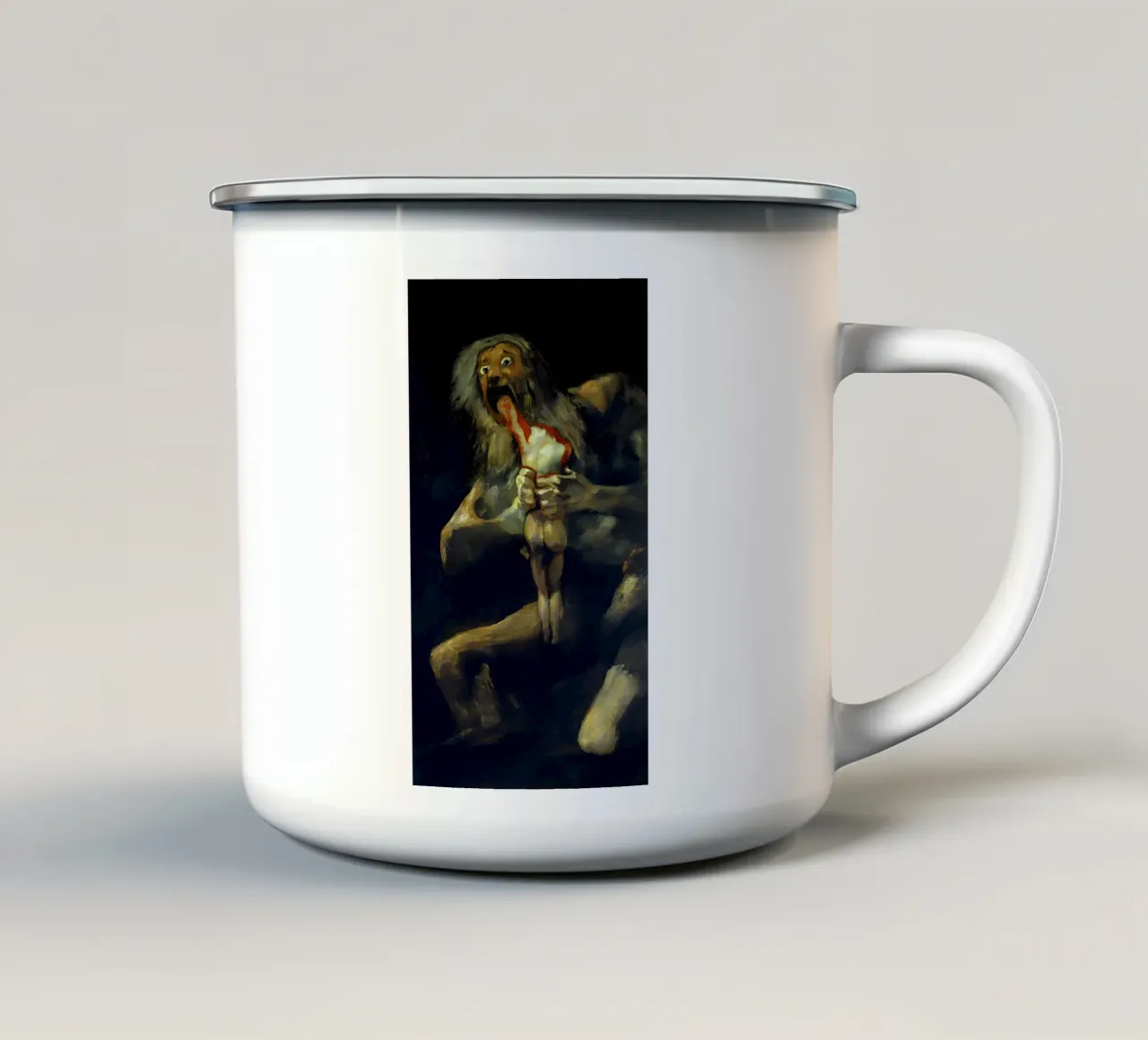 francisco goya - Saturno che divora il figlio tazza in smalto da Timeless Artworks