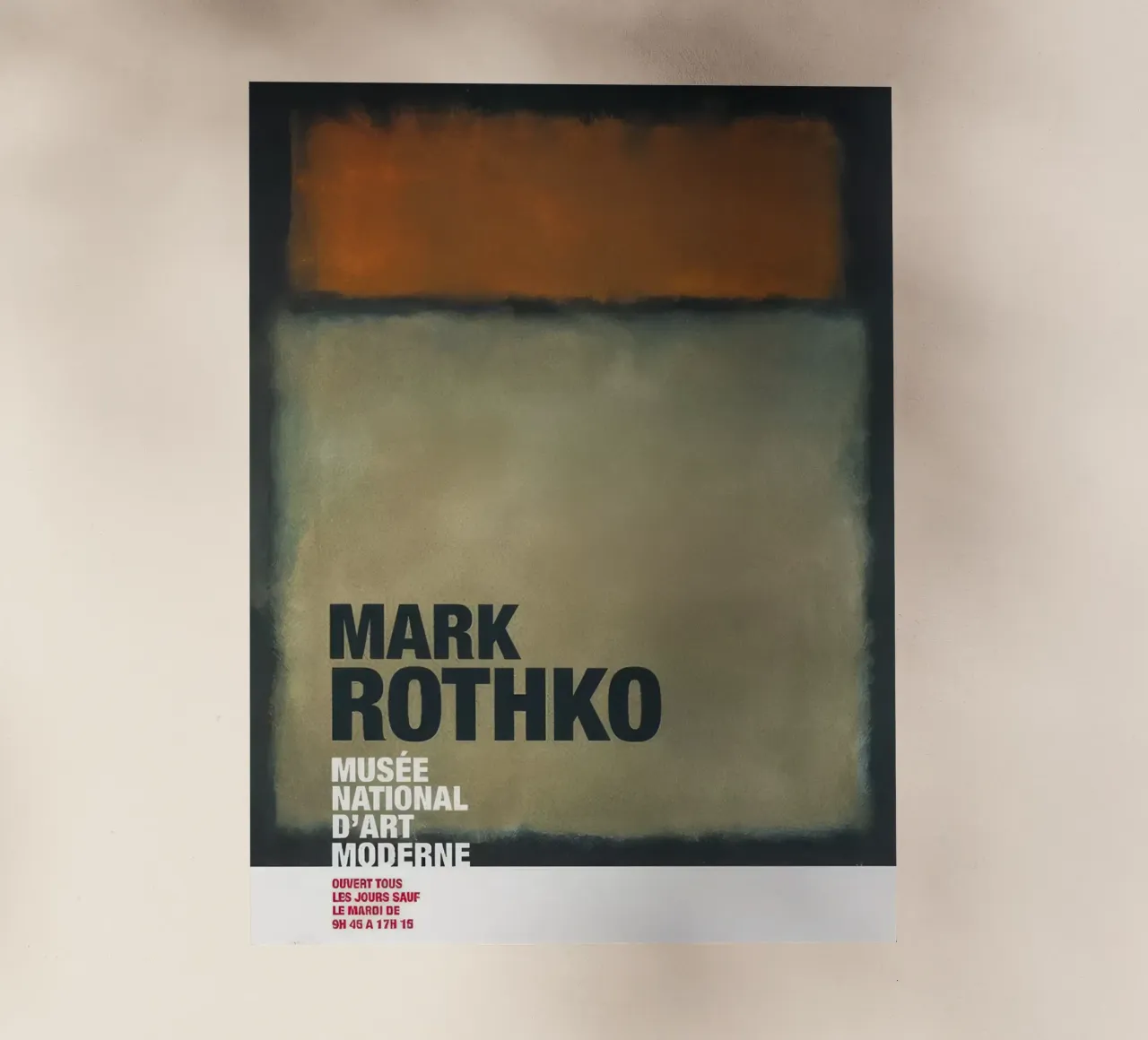 Mark Rotkho Crema e Rosso su Nero pellicola backlit da mitoma andreas