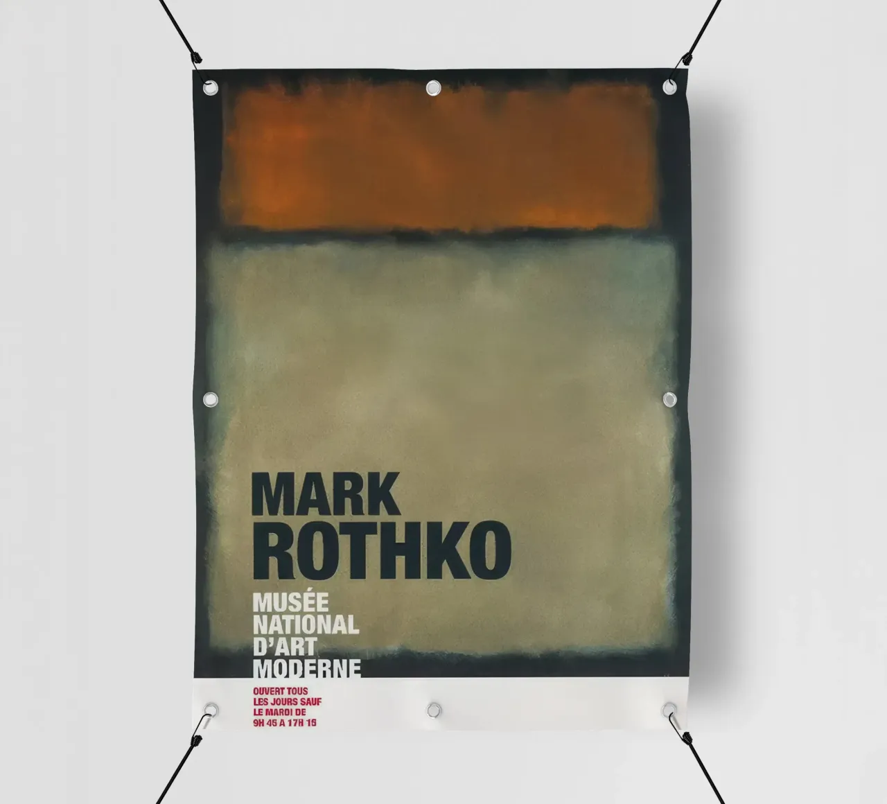 Mark Rotkho Crema e Rosso su Nero telo in pvc da mitoma andreas