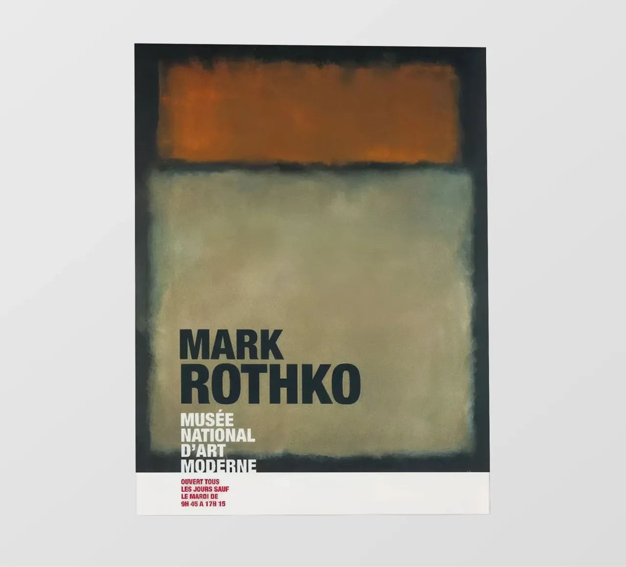 Mark Rotkho Crema e Rosso su Nero telo in pvc da mitoma andreas
