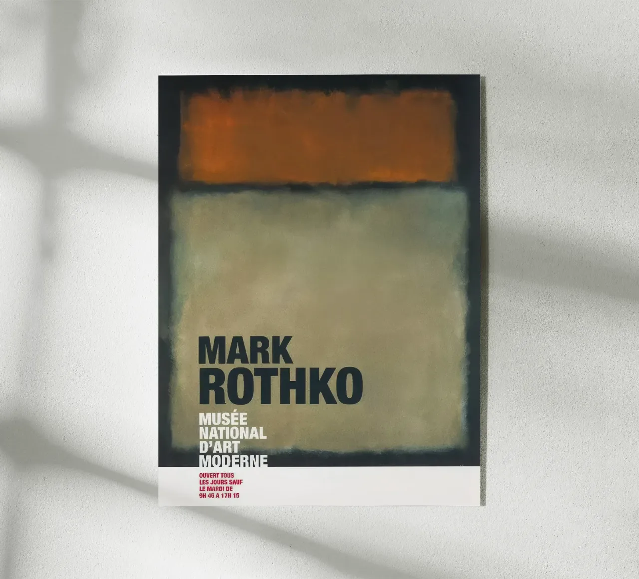Mark Rotkho Crema e Rosso su Nero plexiglass da mitoma andreas