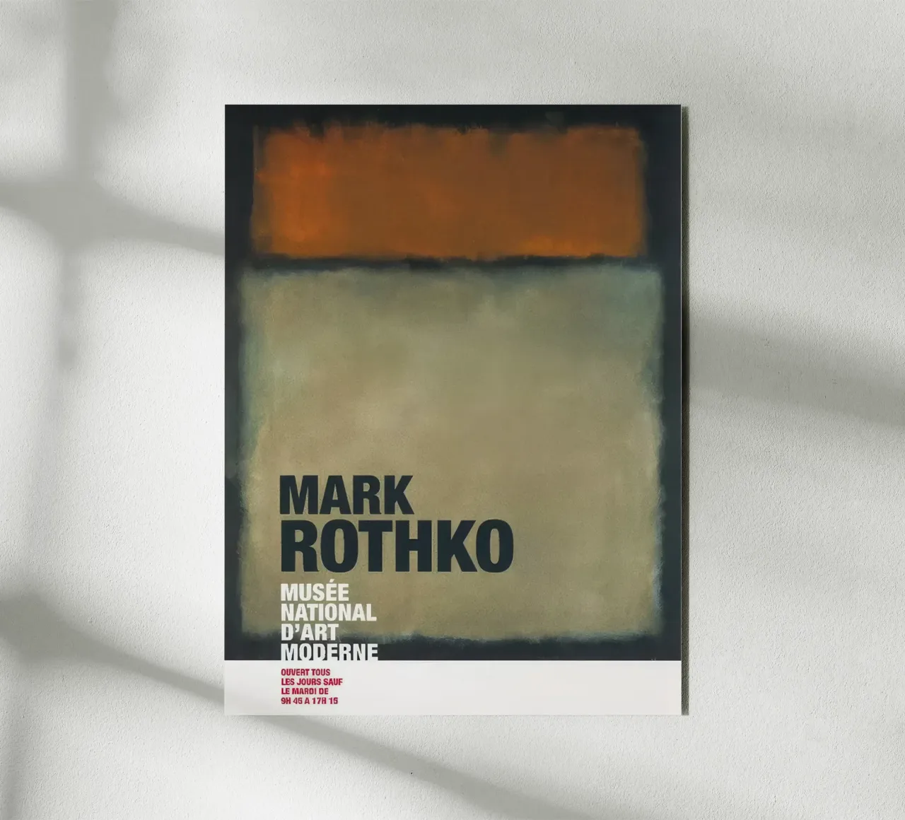 Mark Rotkho Crema e Rosso su Nero alluminio dibond da mitoma andreas