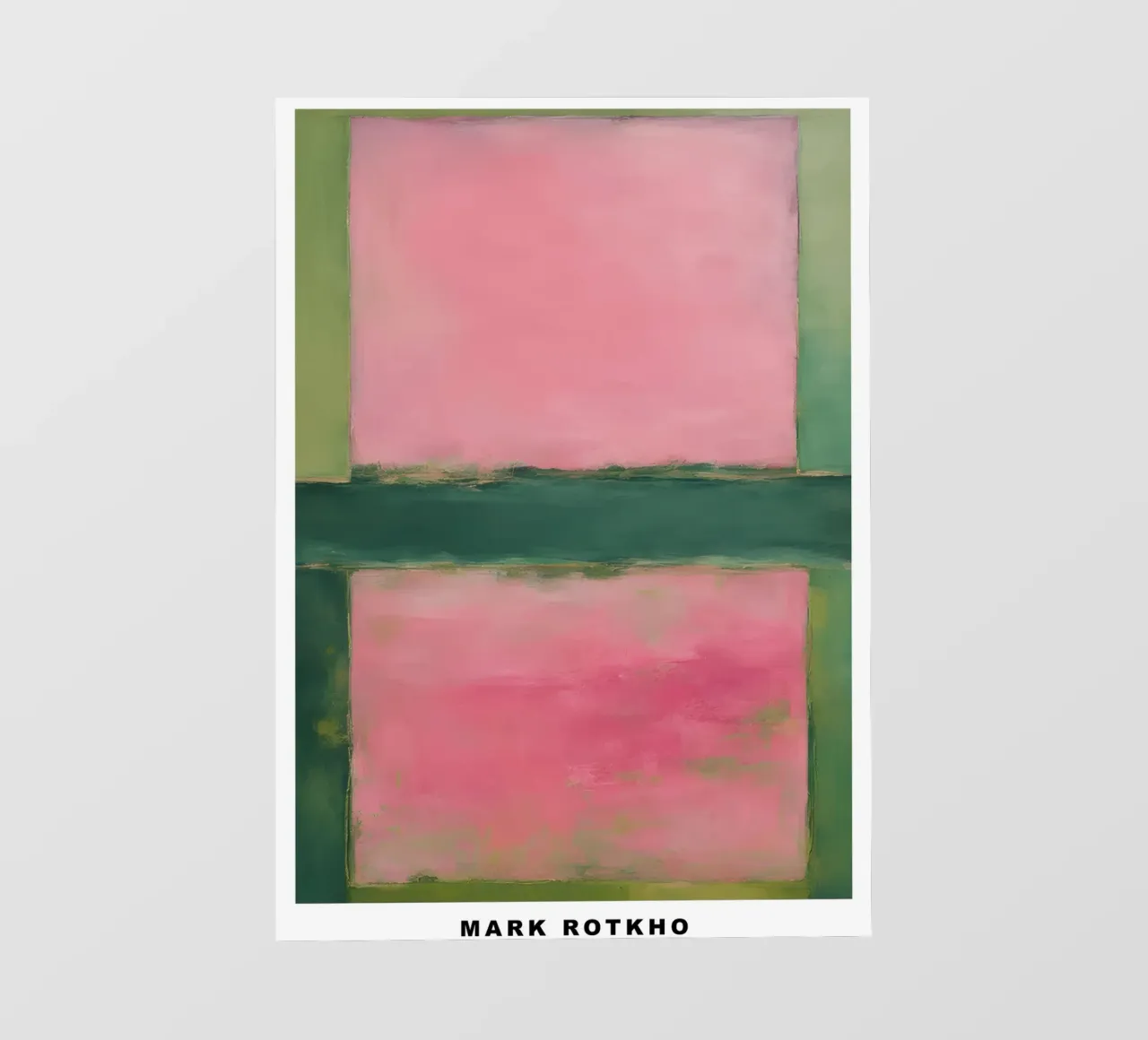 Mark Rotkho Rosa astratto e verde telo in pvc da mitoma andreas
