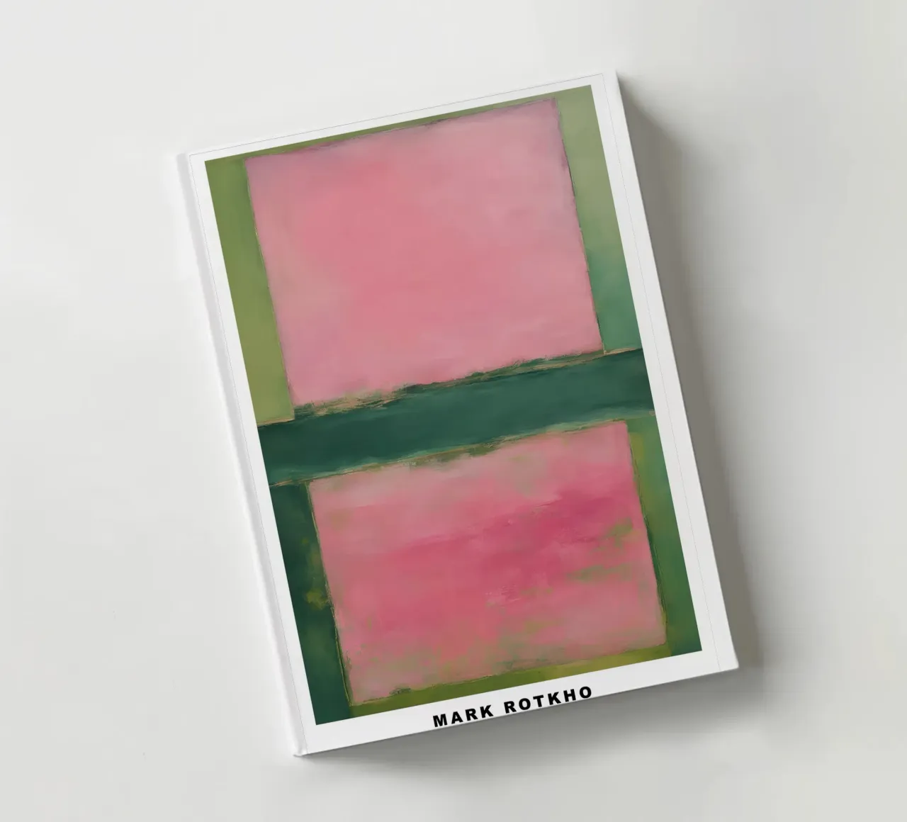 Mark Rotkho Abstract Pink and Green notebook by mitoma andreas
