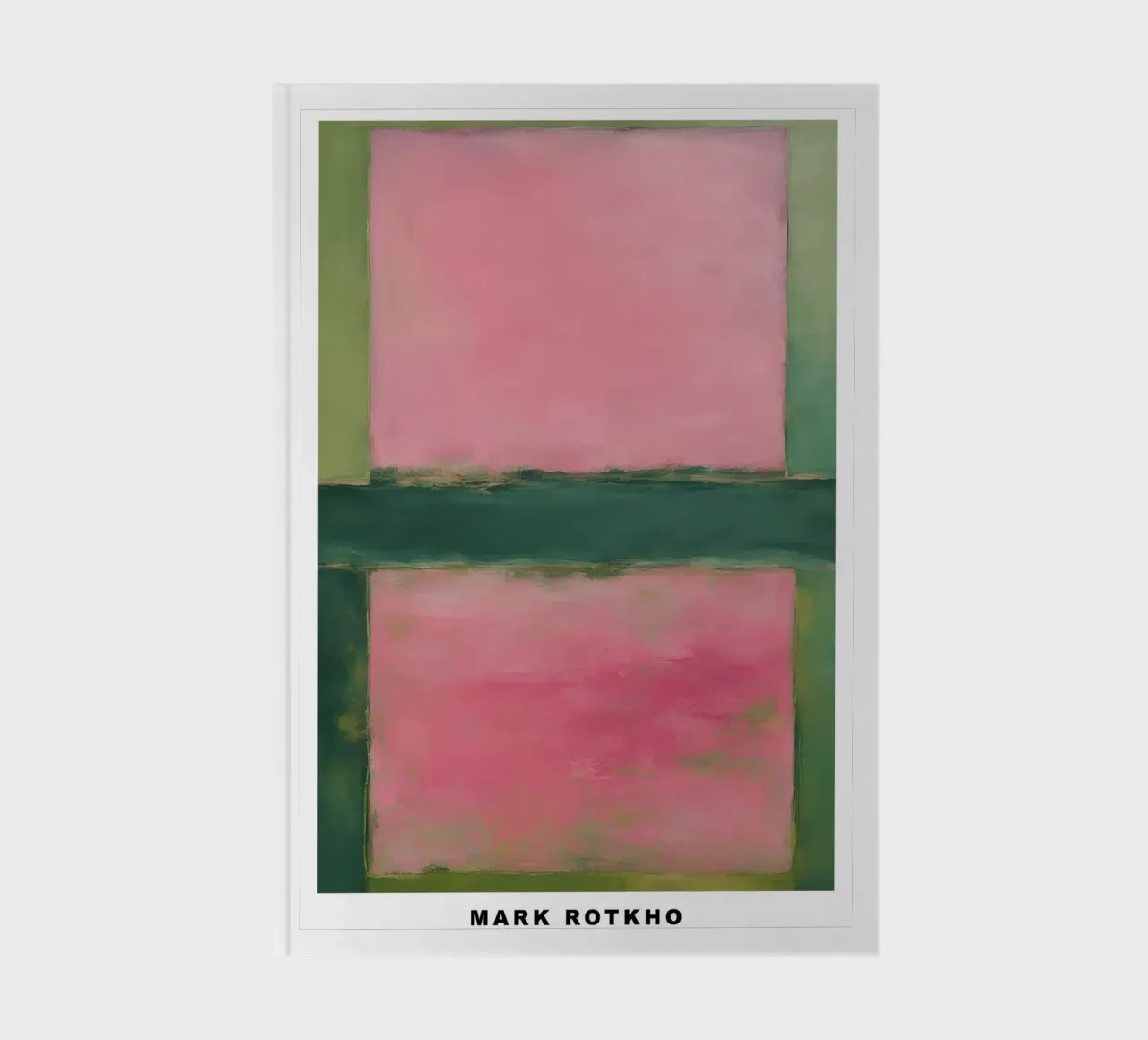 Mark Rotkho Abstract Pink and Green notebook by mitoma andreas
