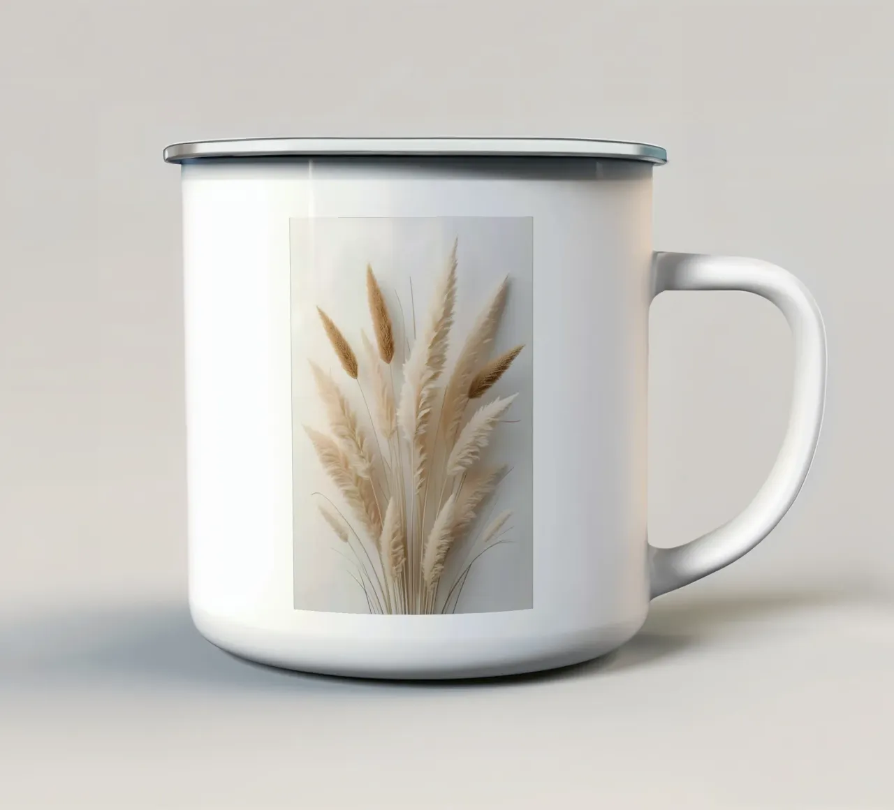 Horizontale opstelling emaille mok van Botanical Gallery