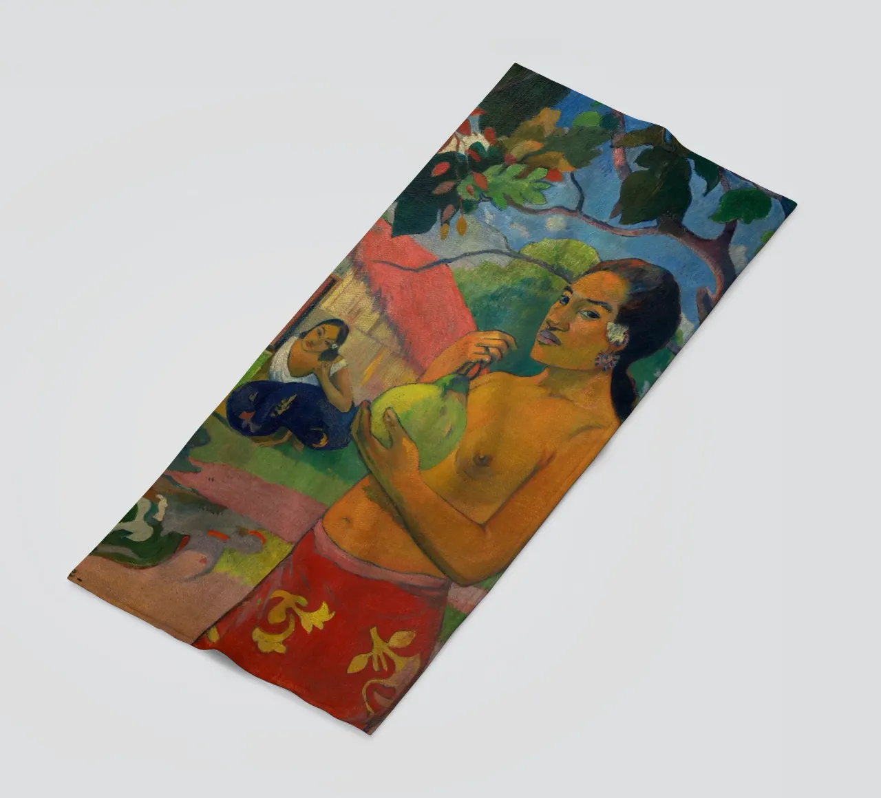 Paul Gauguin - Donna con un frutto in mano telo mare da Timeless Artworks
