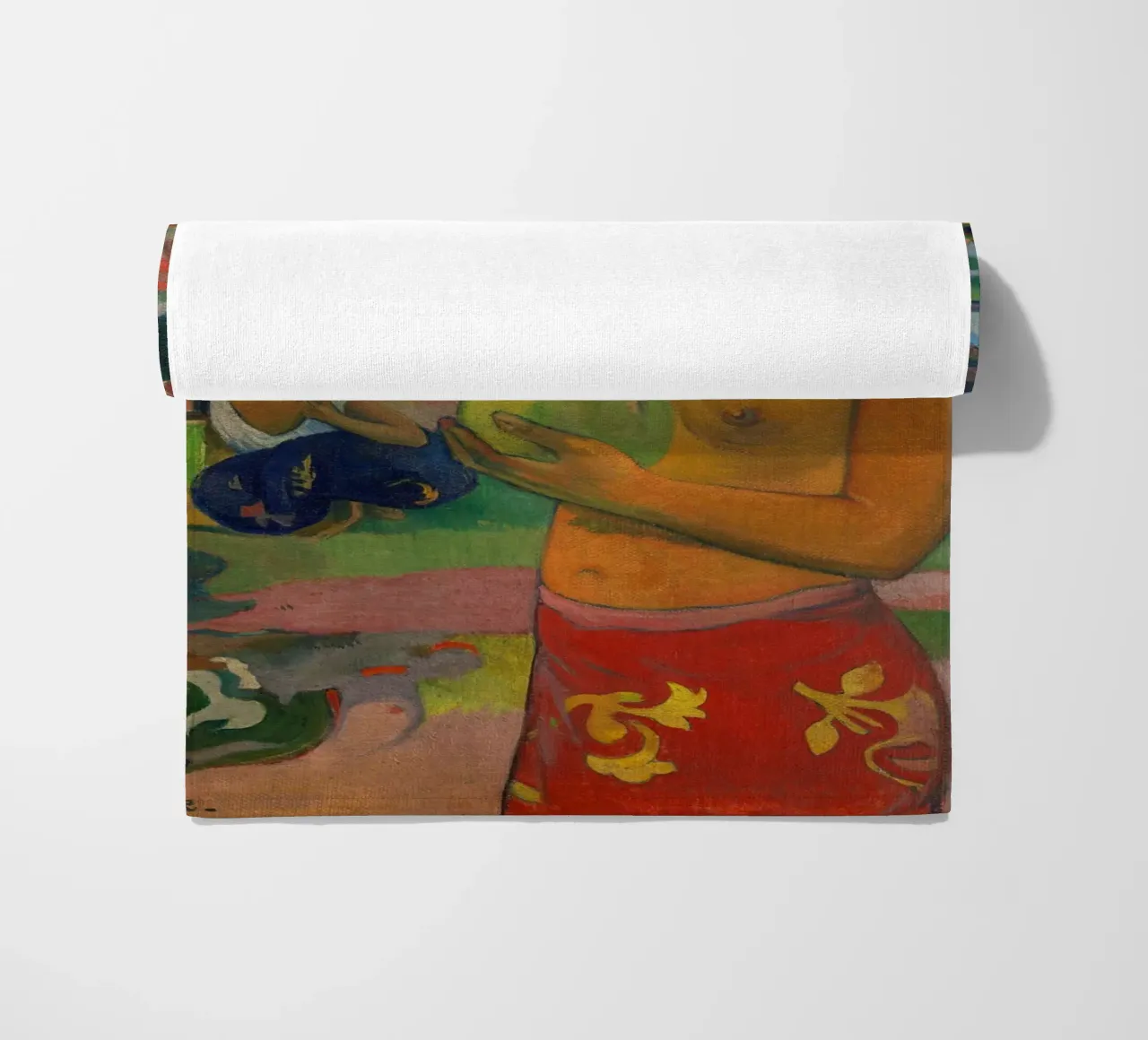 Paul Gauguin - Donna con un frutto in mano telo mare da Timeless Artworks