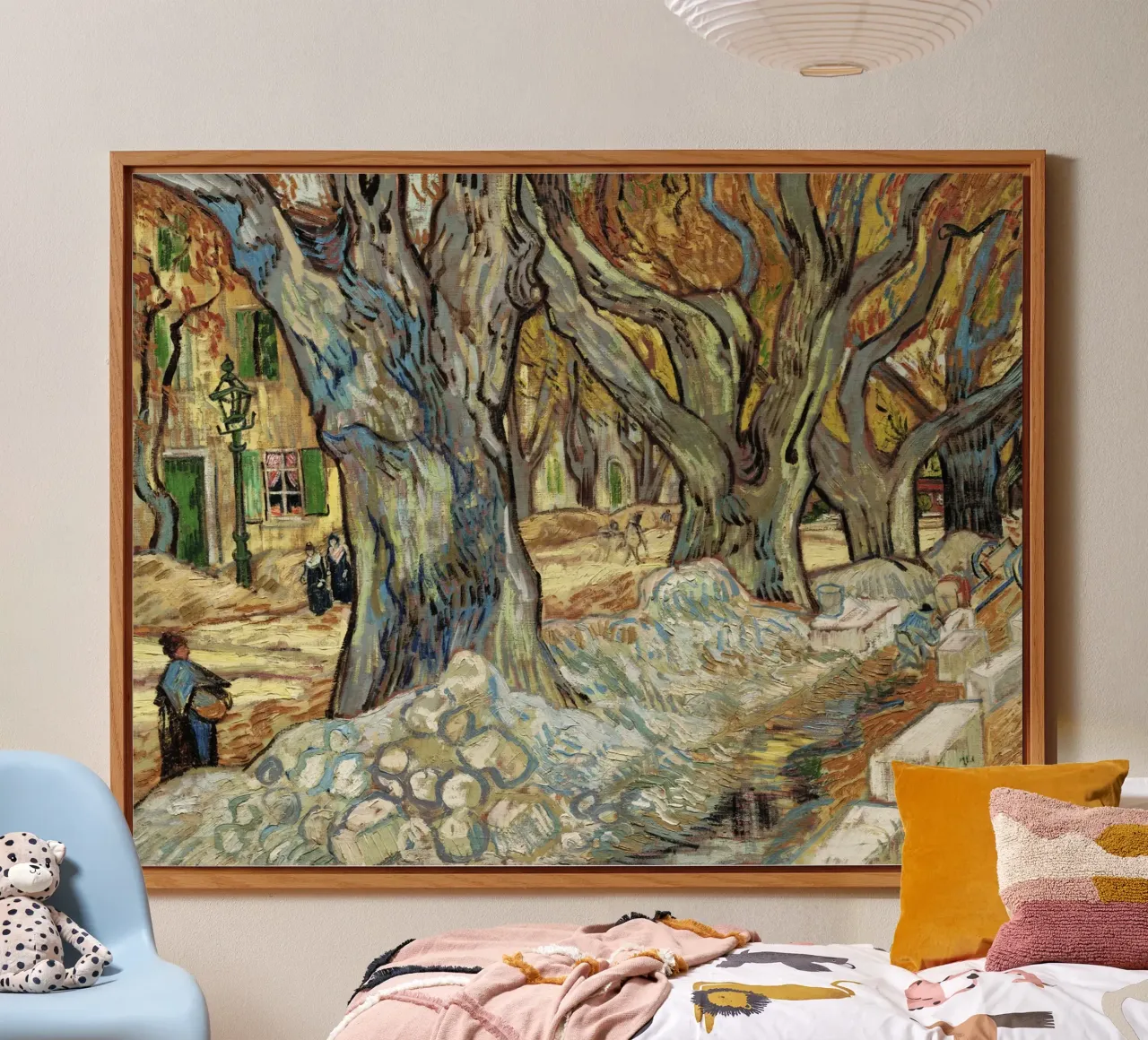 Vincent van Gogh’s The Large Plane Trees pannello forex da Venus Art