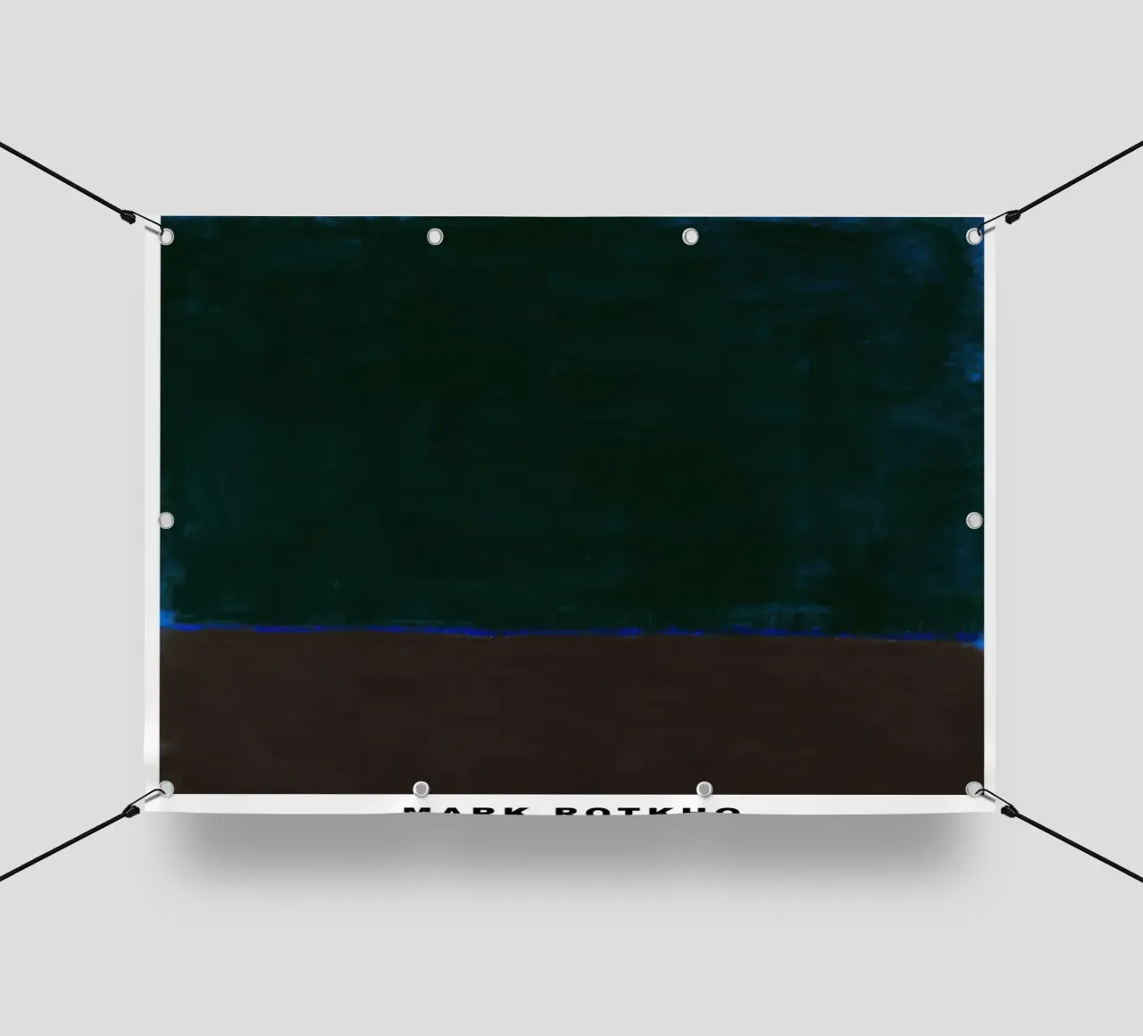 Mark Rotkho Mark Rothko Marrone e nero su blu telo in pvc da mitoma andreas