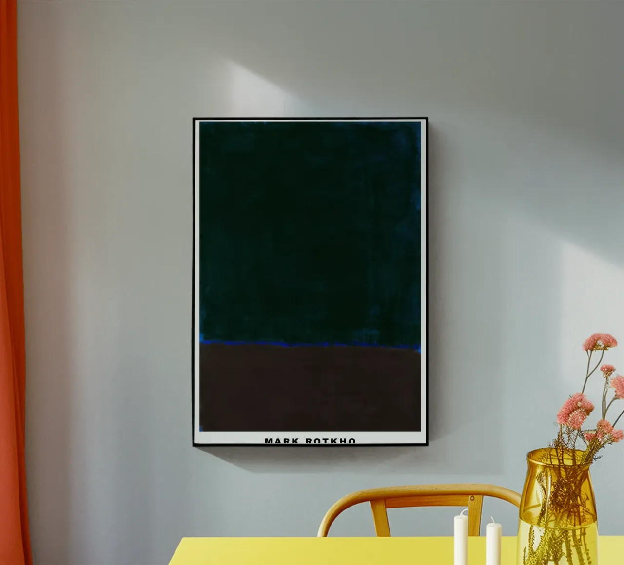 Mark Rotkho Mark Rothko Marrone e nero su blu plexiglass da mitoma andreas