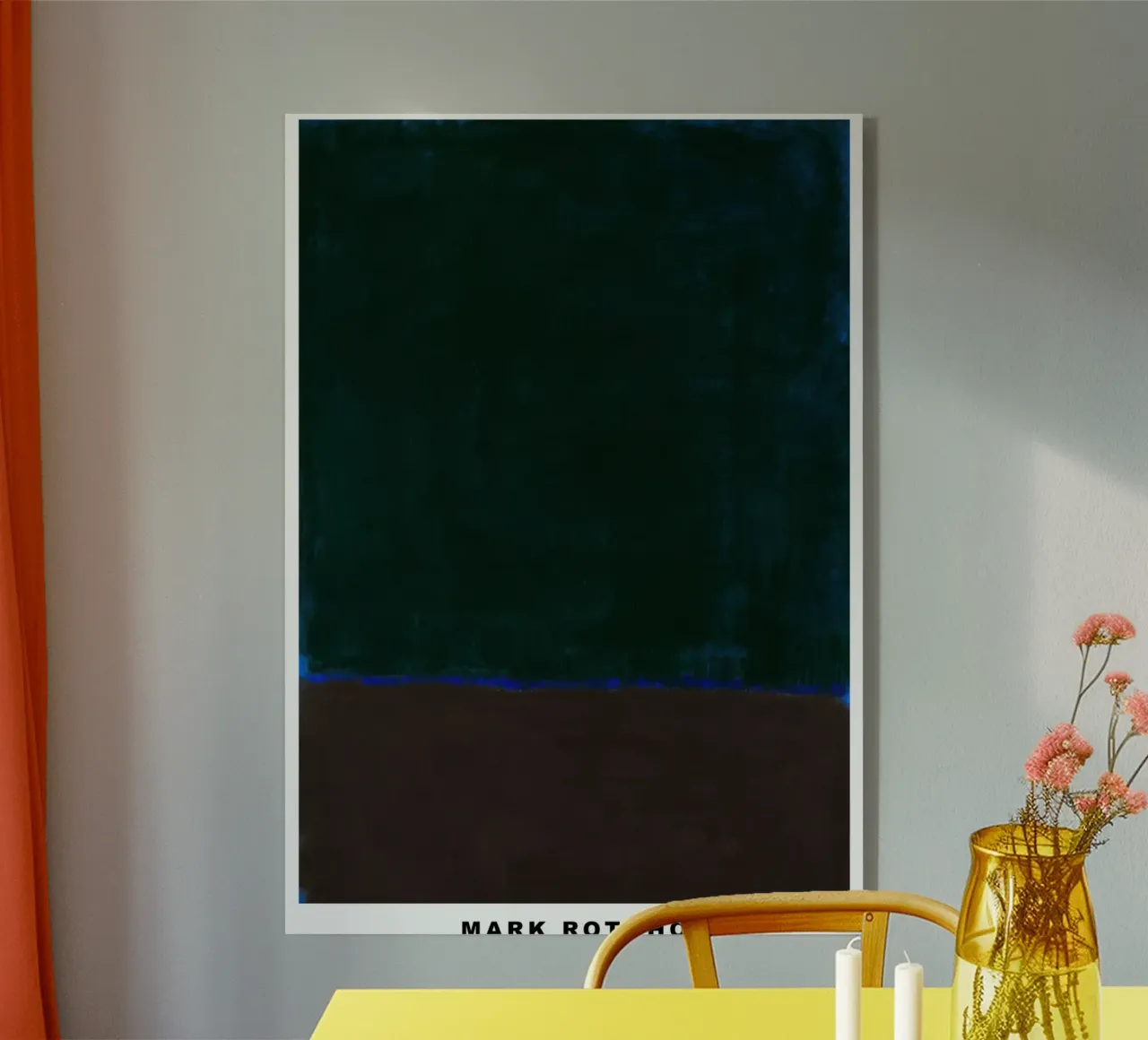 Mark Rotkho Mark Rothko Marrone e nero su blu plexiglass da mitoma andreas