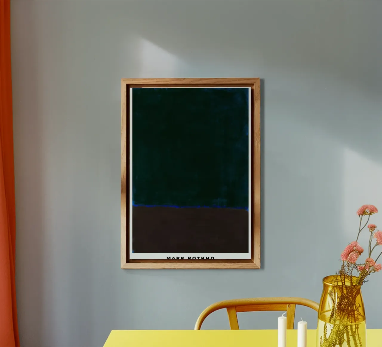 Mark Rotkho Mark Rothko Marrone e nero su blu alluminio dibond da mitoma andreas