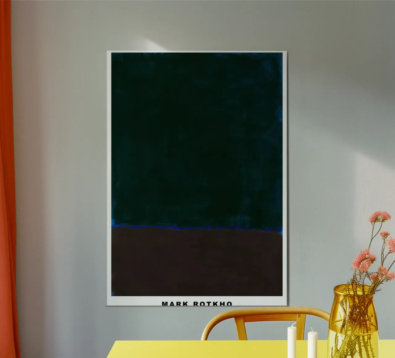 Mark Rotkho Mark Rothko Marrone e nero su blu alluminio dibond da mitoma andreas