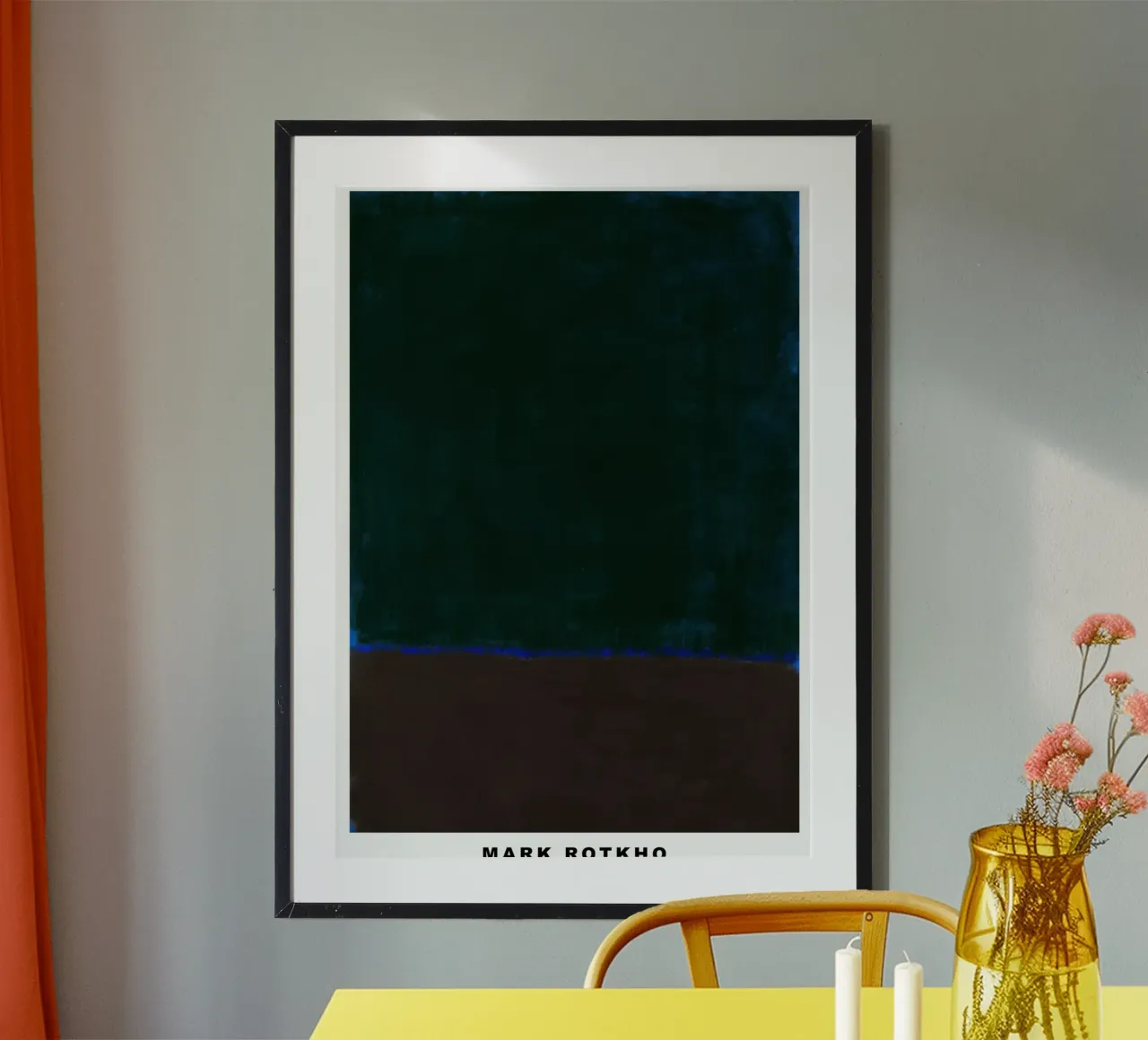 Mark Rotkho Mark Rothko Marrone e nero su blu carta hahnemühle da mitoma andreas