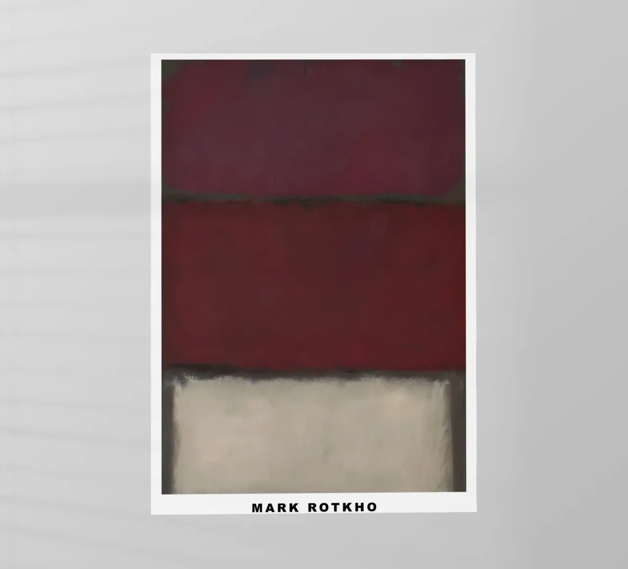 Mark Rotkho Mark Rothko Borgogna, Rosso e Bianco pellicola backlit da mitoma andreas