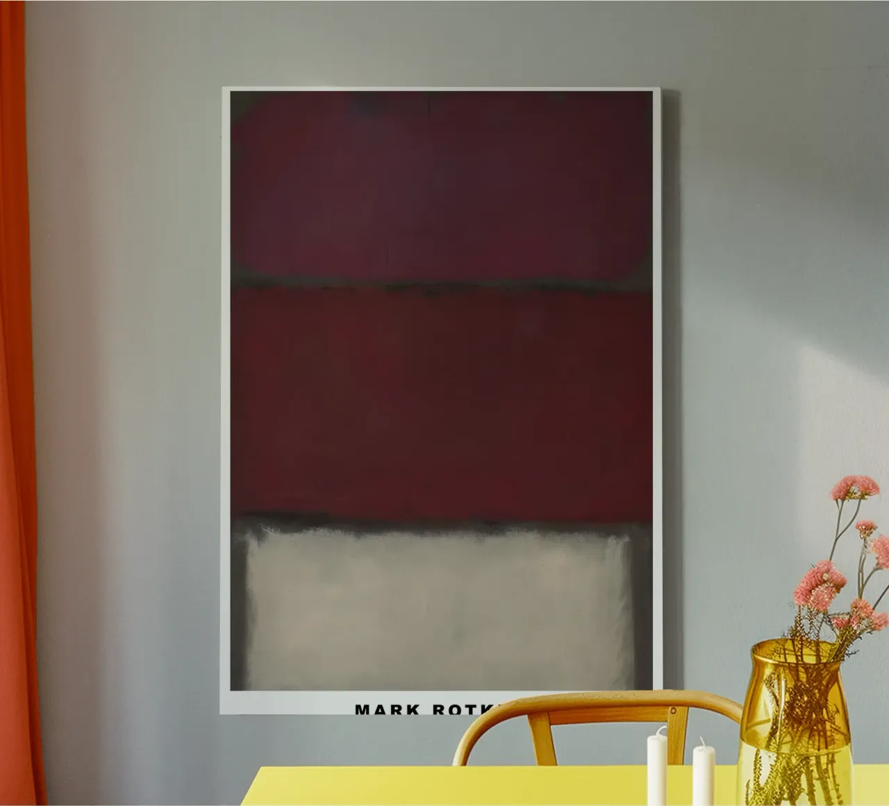 Mark Rotkho Mark Rothko Borgogna, Rosso e Bianco tela da mitoma andreas